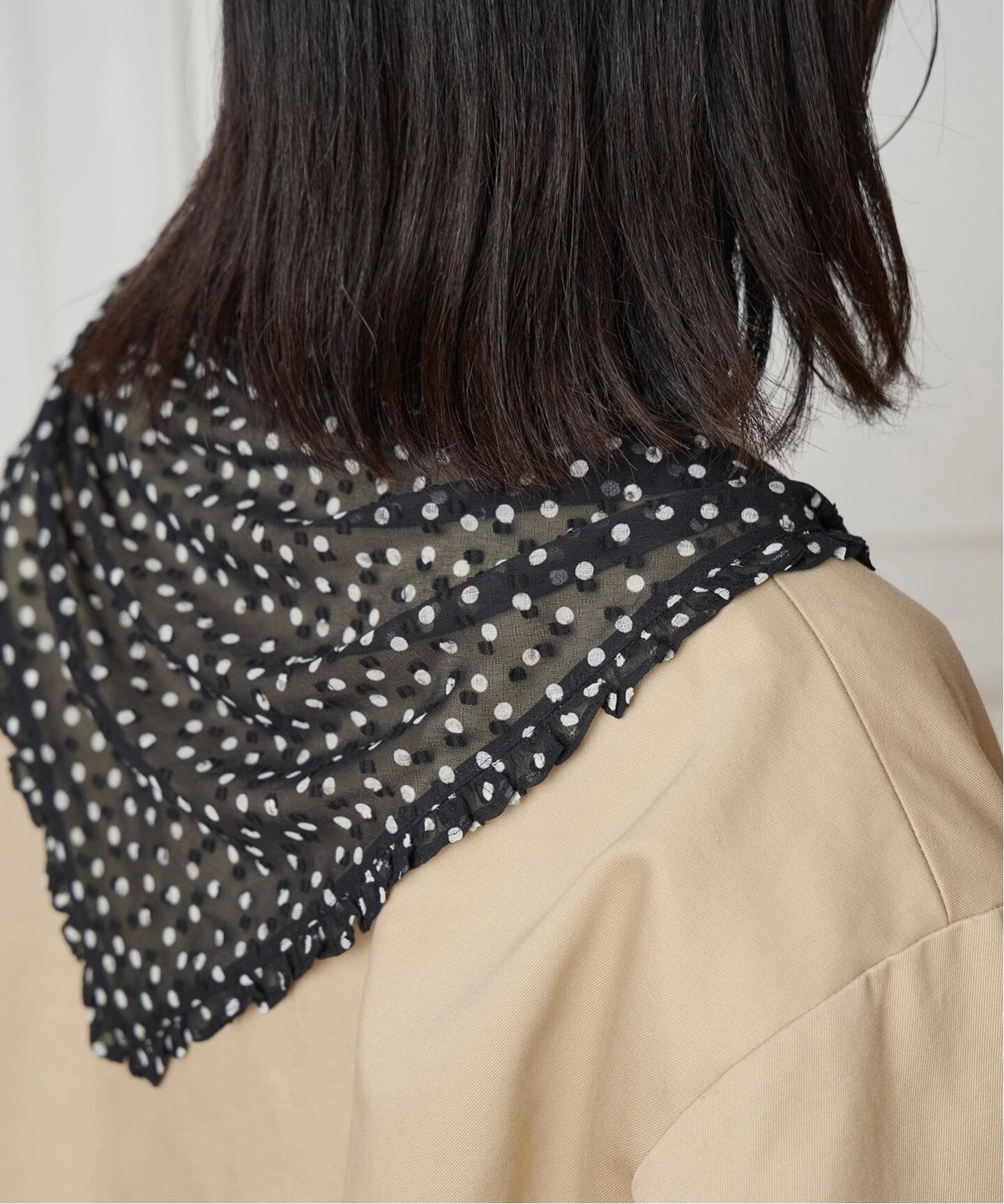 IENA LA BOUCLE シアードットバブーシュカ（スカーフ／バンダナ