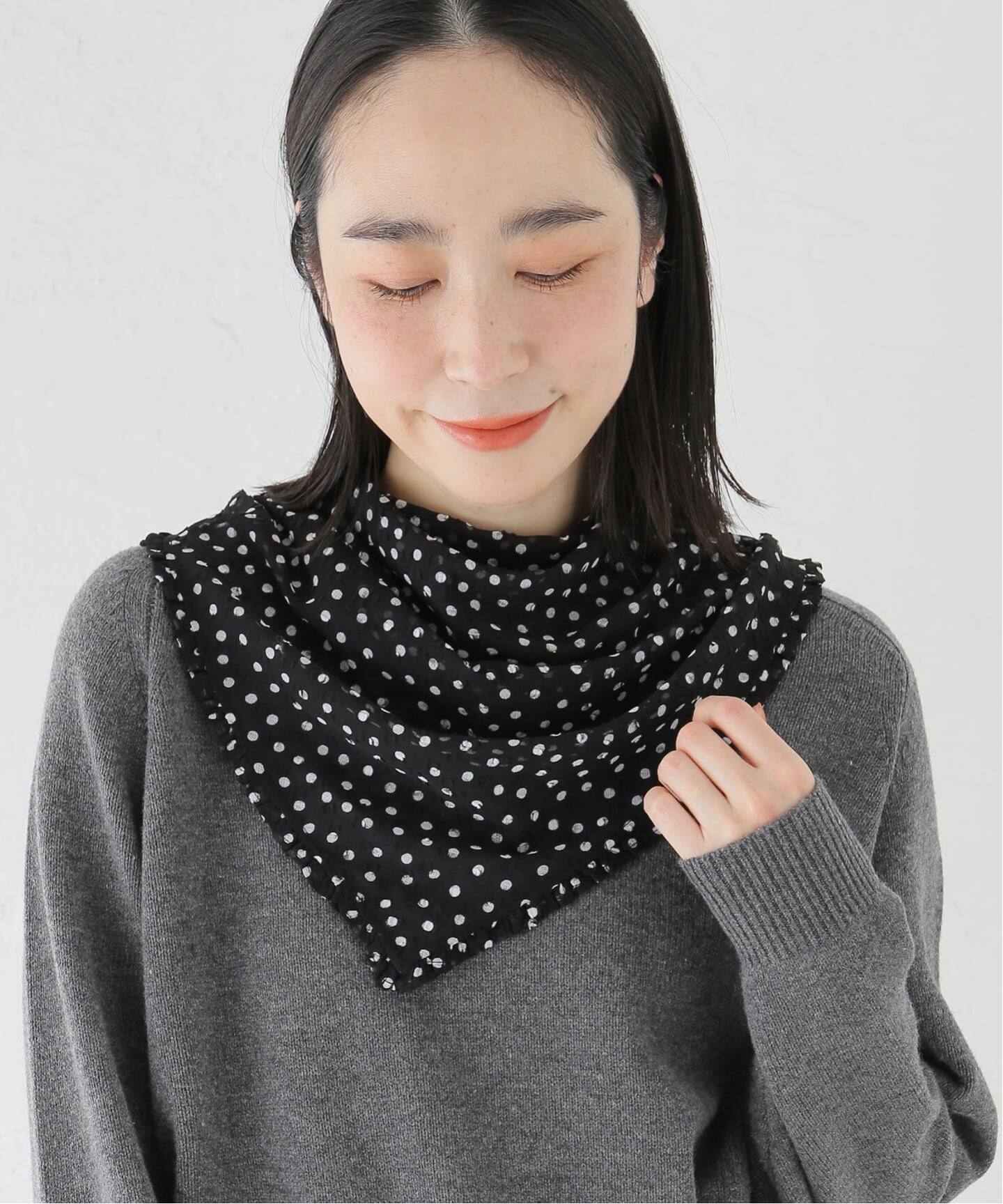 IENA LA BOUCLE シアードットバブーシュカ（スカーフ／バンダナ