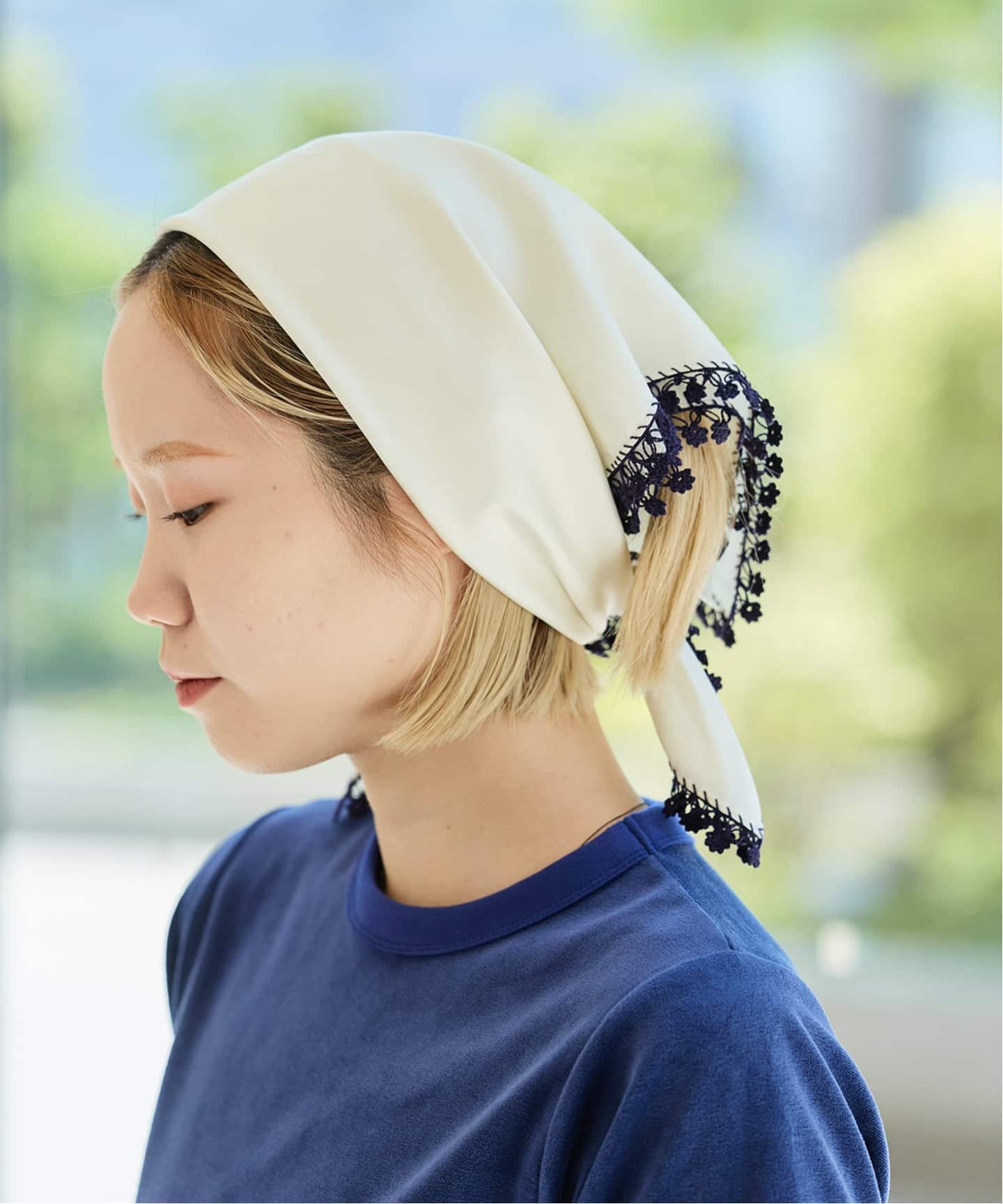 sera studio セーラスタジオ CARRE 60 WITH OYA EMBROIDERY（スカーフ