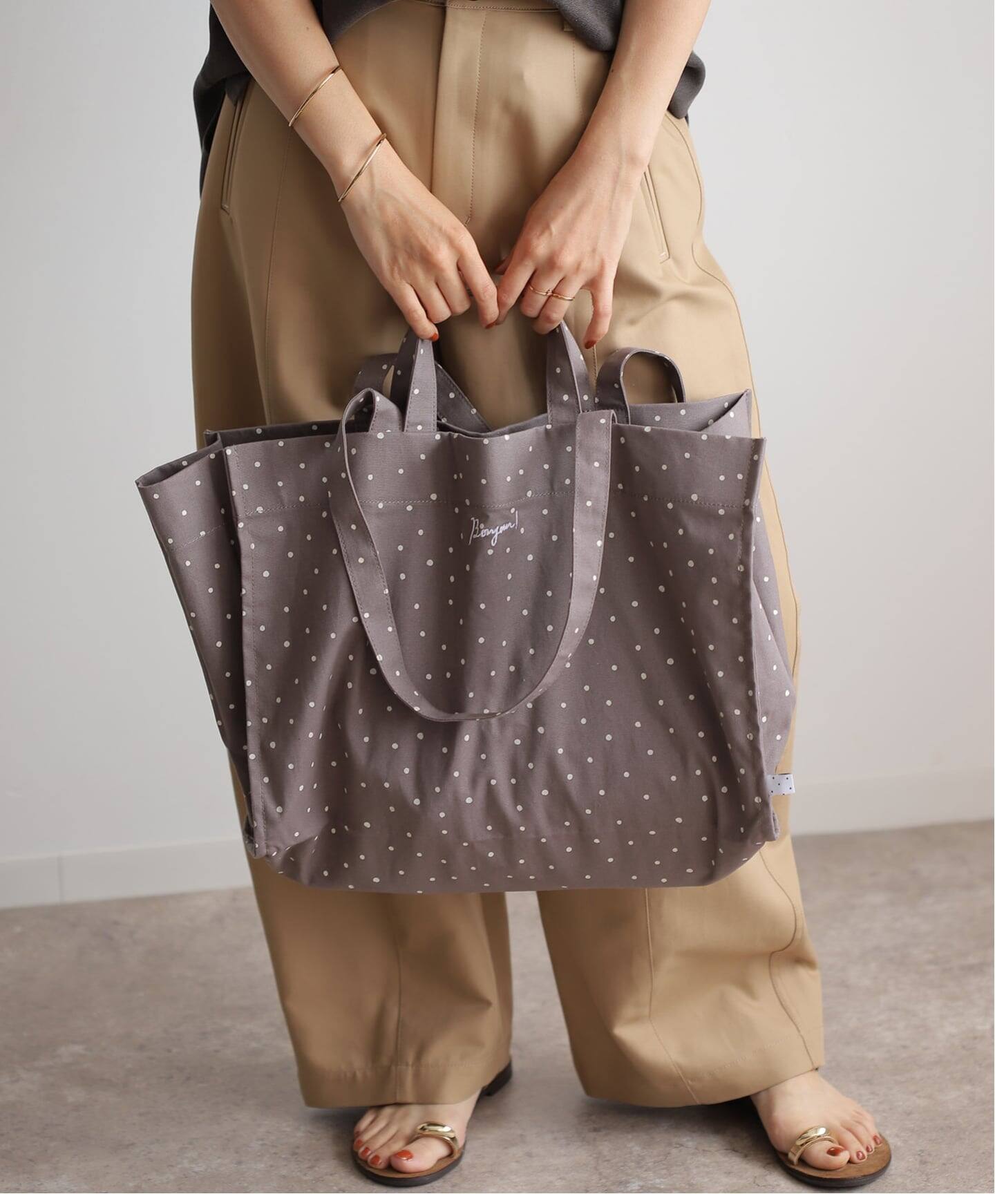 BASIC】ボンジュール2wayトートバッグ （ドット）（トートバッグ 