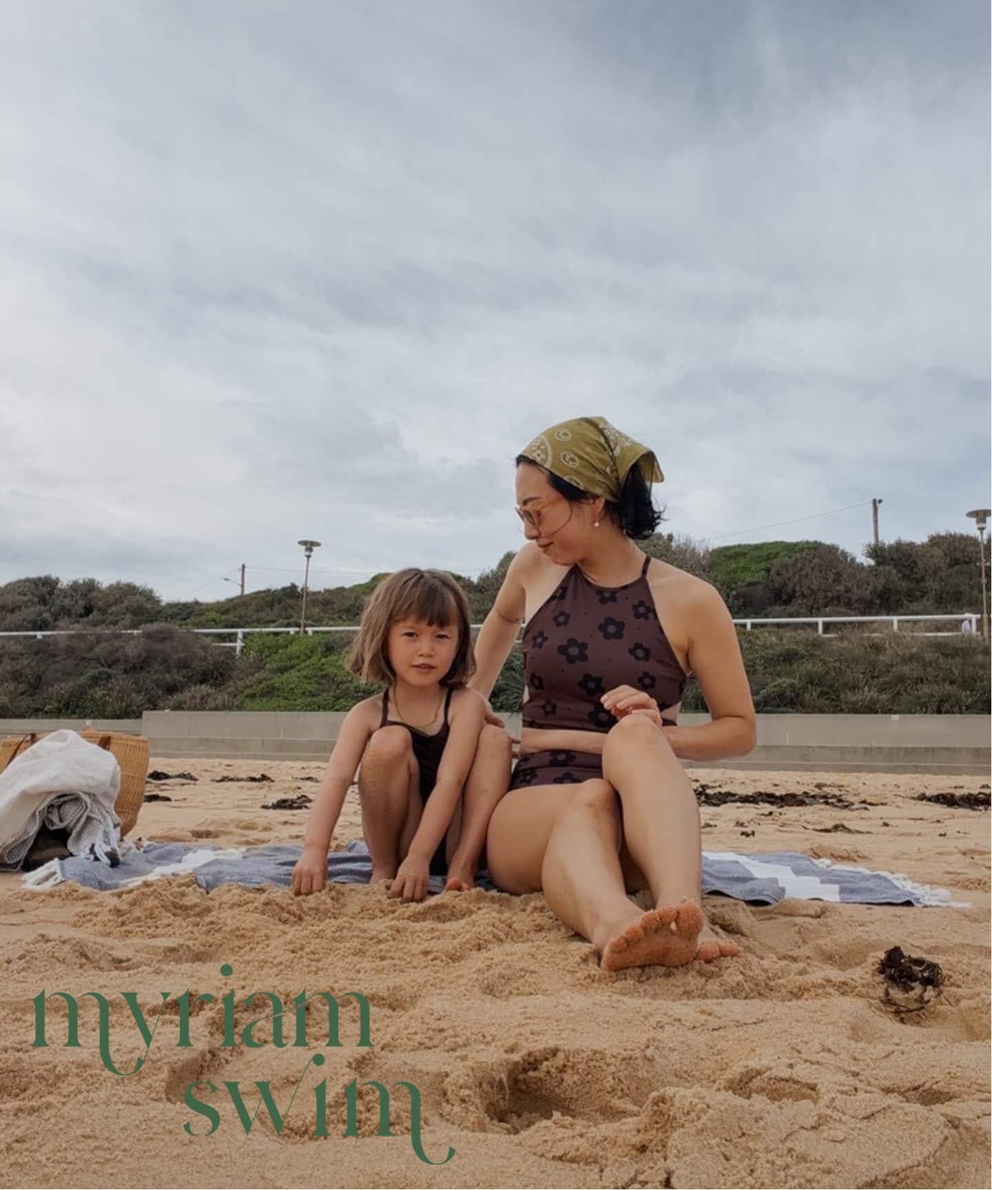 myriam swim (トップスとハイウエストボトムスのセット) myriam swim/ミリアムスイム】 Midi Line Bottom（大人サイズ）（水着