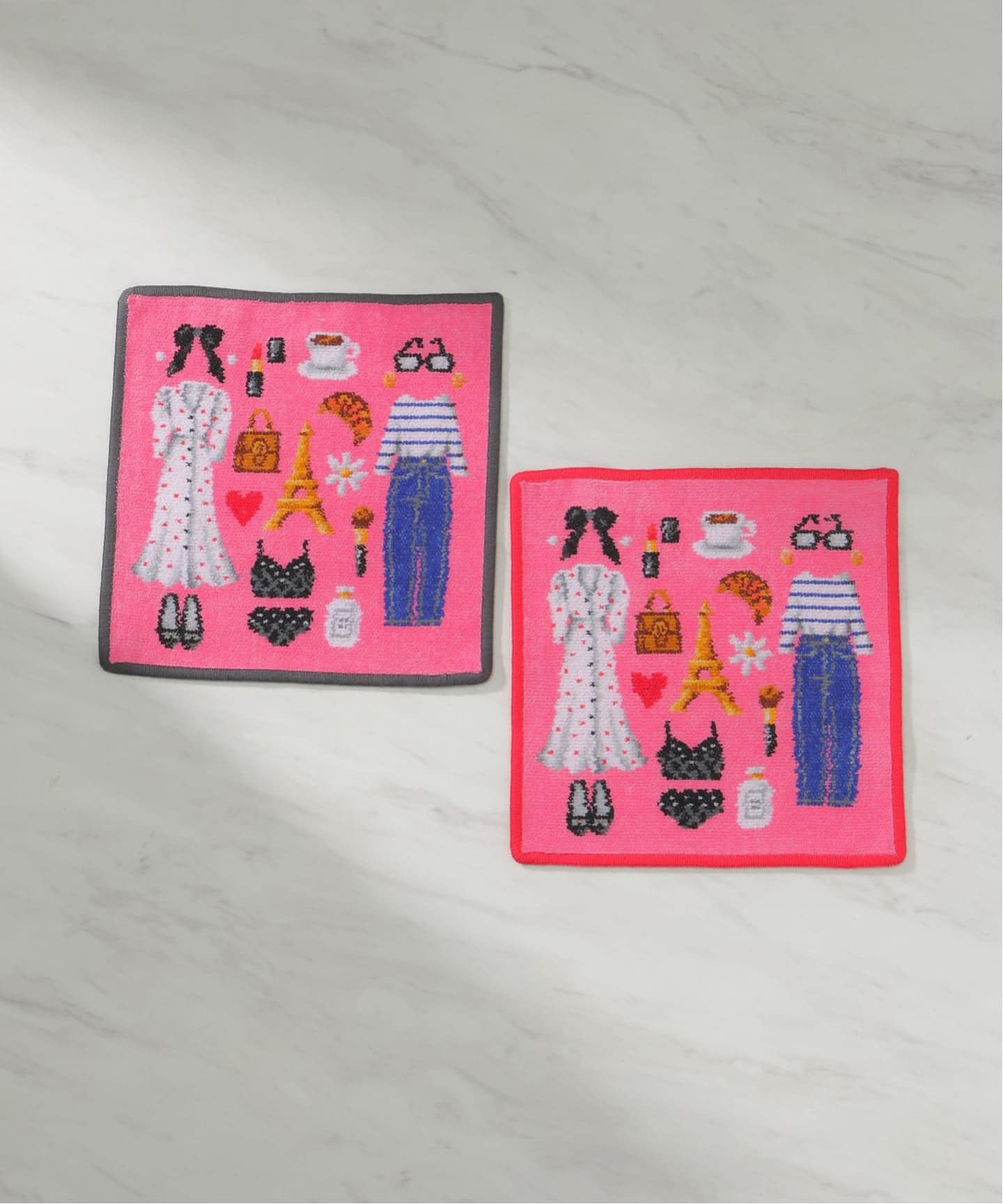 FEILER/フェイラー】別注 AMOR IENA 25*25ハンカチ（グレー