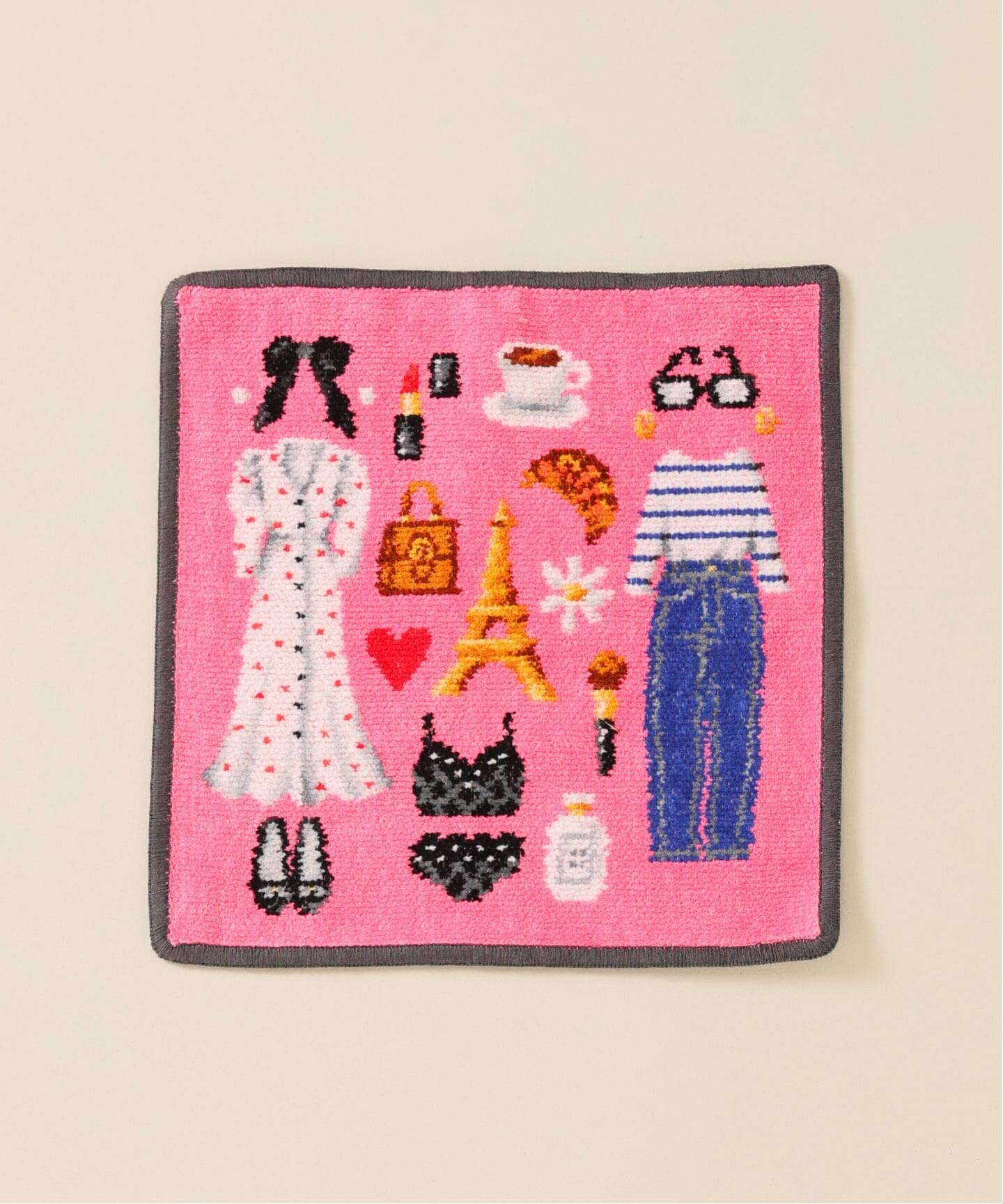 FEILER/フェイラー】別注 AMOR IENA 25*25ハンカチ（グレー