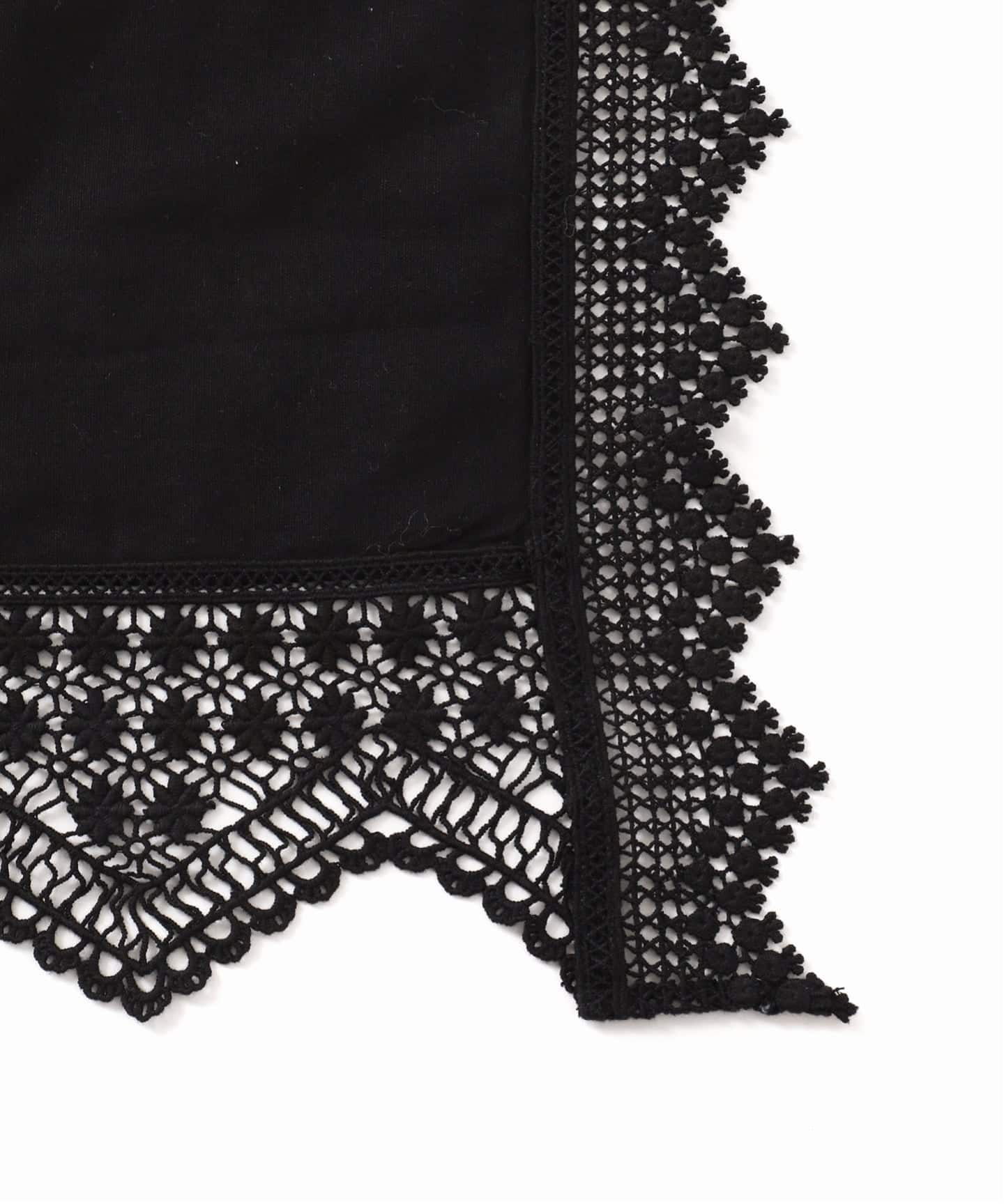 plage Cotton lace スカーフ　黒 Cotton lace スカーフ（スカーフ／バンダナ）｜Plage（プラージュ）の