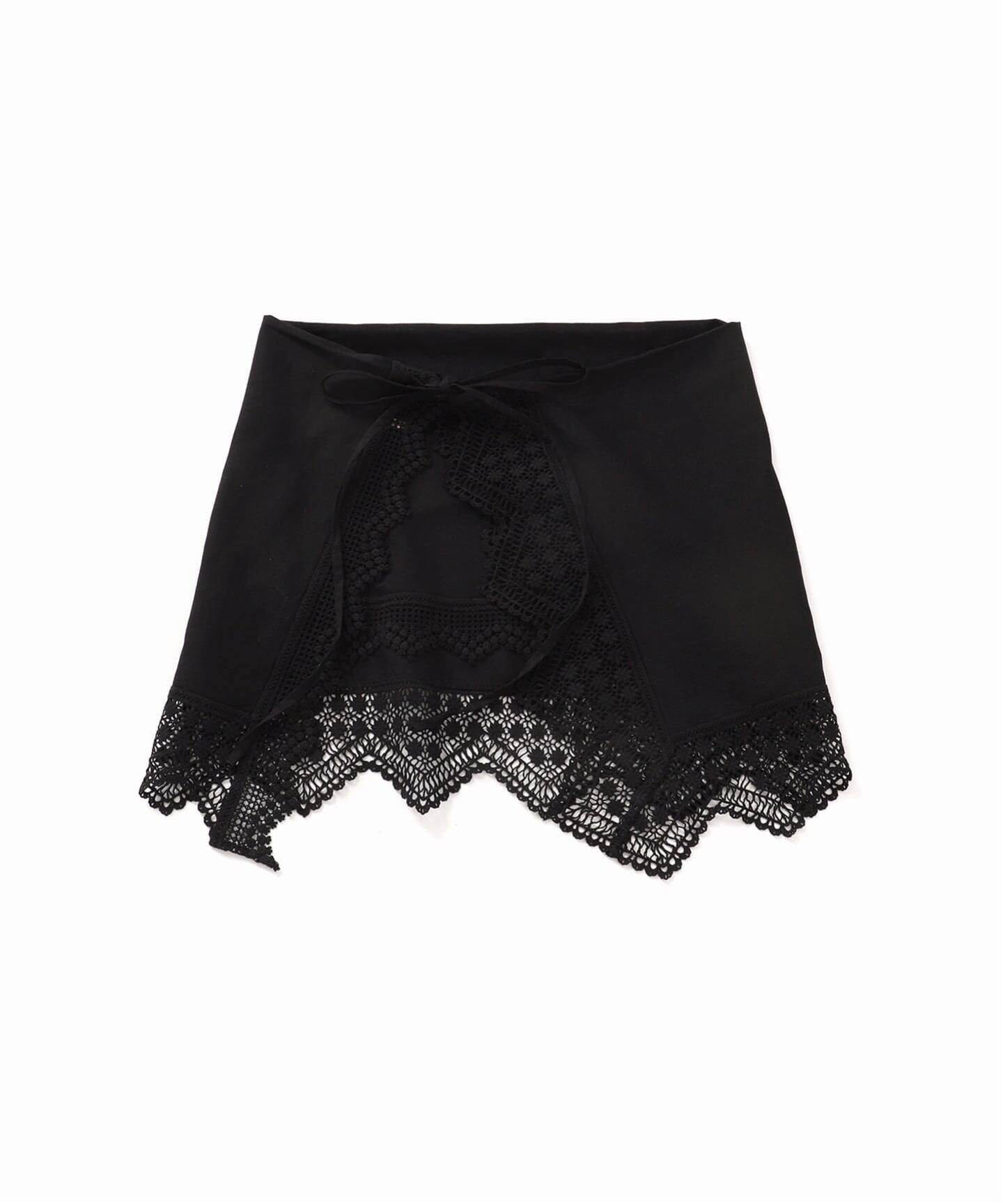 plage Cotton lace スカーフ　黒 Cotton lace スカーフ（スカーフ／バンダナ）｜Plage（プラージュ）の