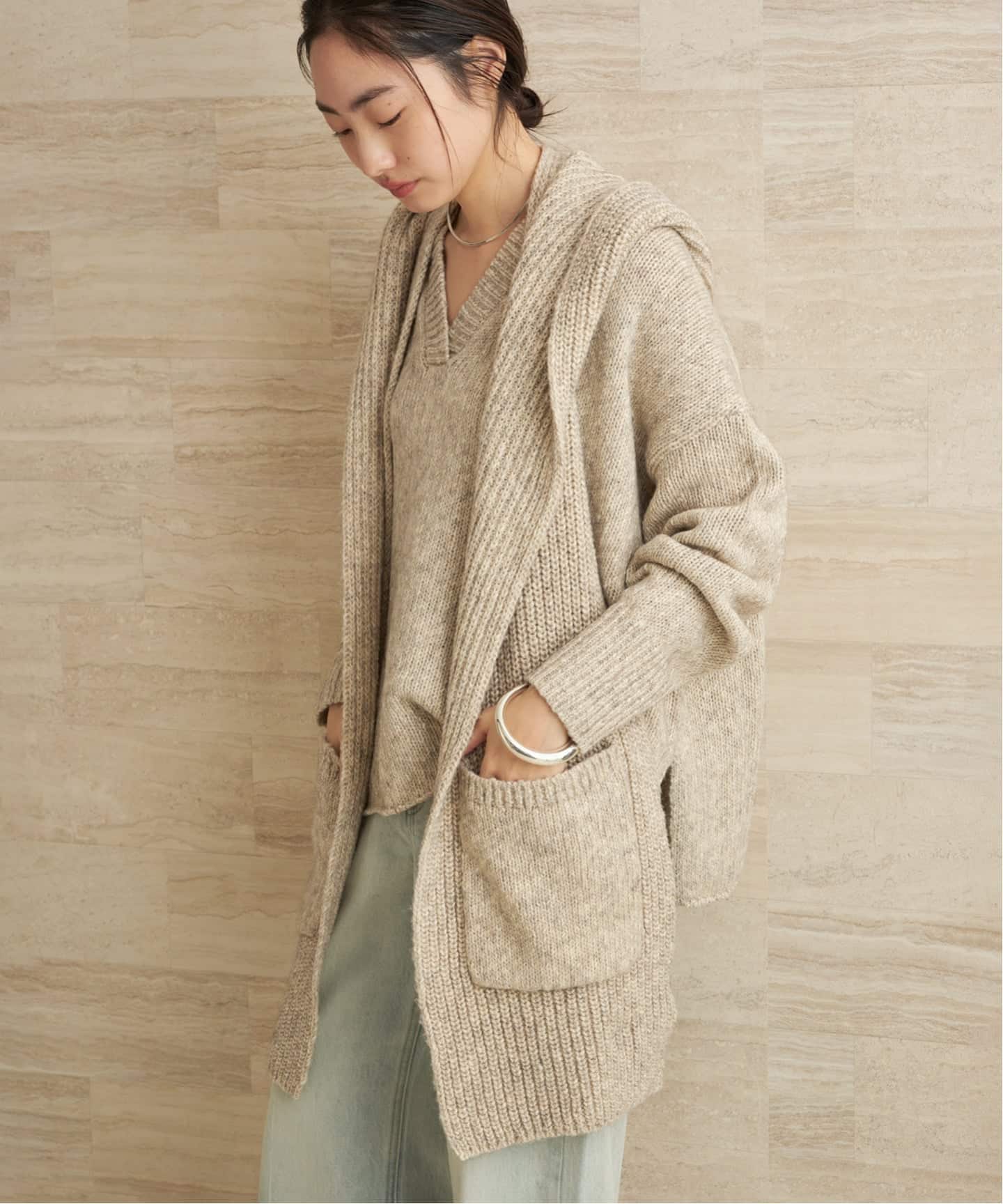 ORN@U　Plage★フード付きストール 3G ミックスフードマフラー（ストール）｜Plage（プラージュ）の通販