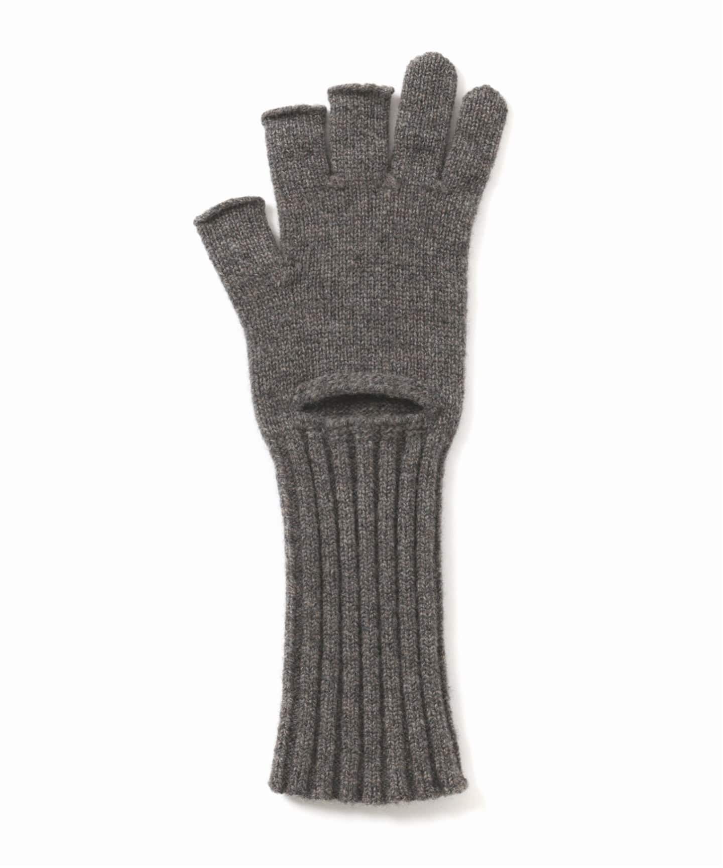 JANE SMITH/ ジェーンスミス 5G THREE FINGERLESS KNIT グローブ（手袋