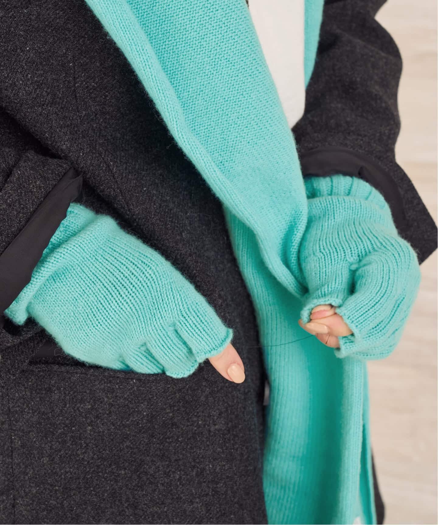 ジェレミースコット 手袋付きマフラー　アーカイブ JANE SMITH/ ジェーンスミス 5G THREE FINGERLESS KNIT グローブ（手袋