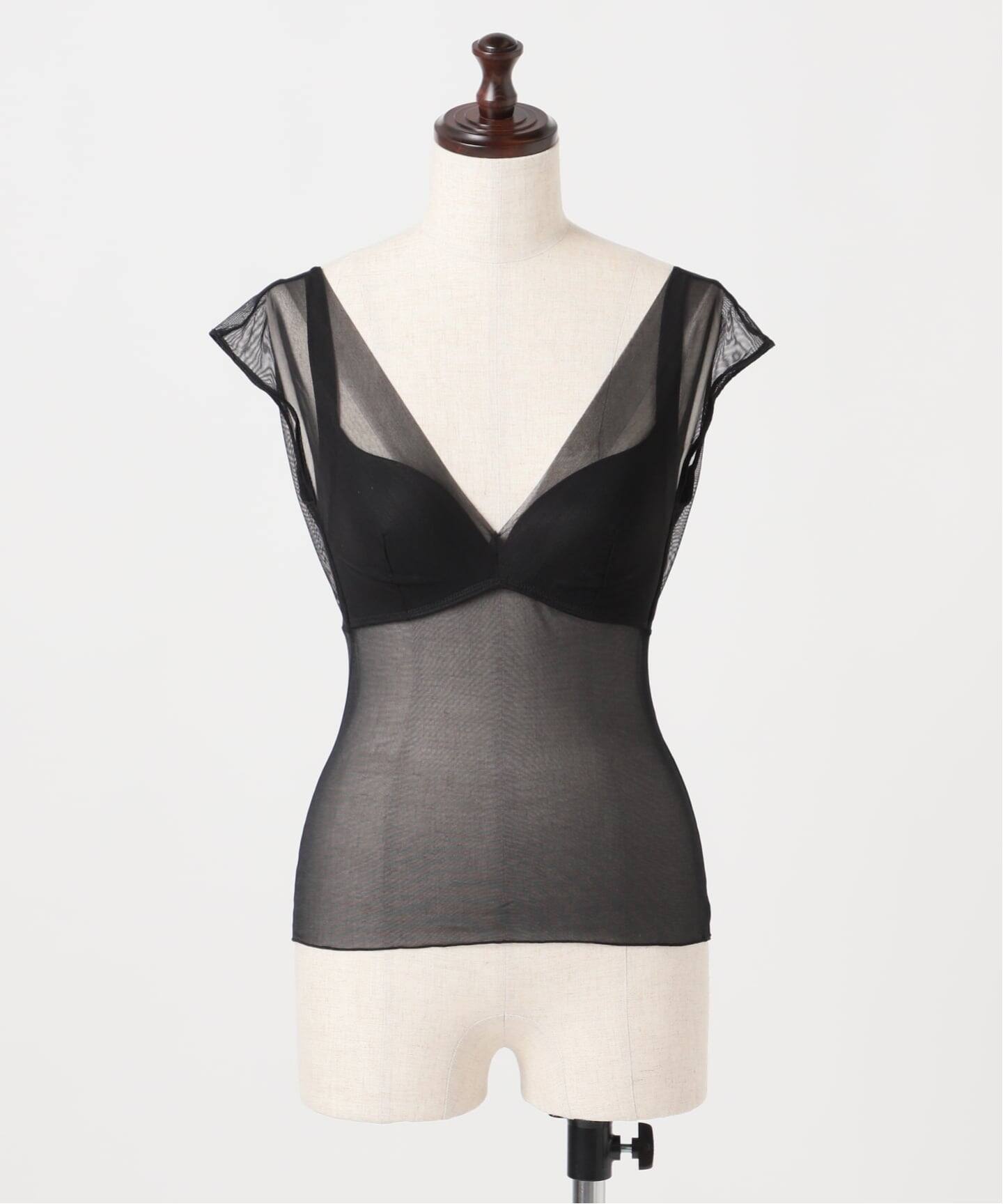 NICENICE MOMENT / ナイスナイスモーメント MESH FRENCH SL TOP