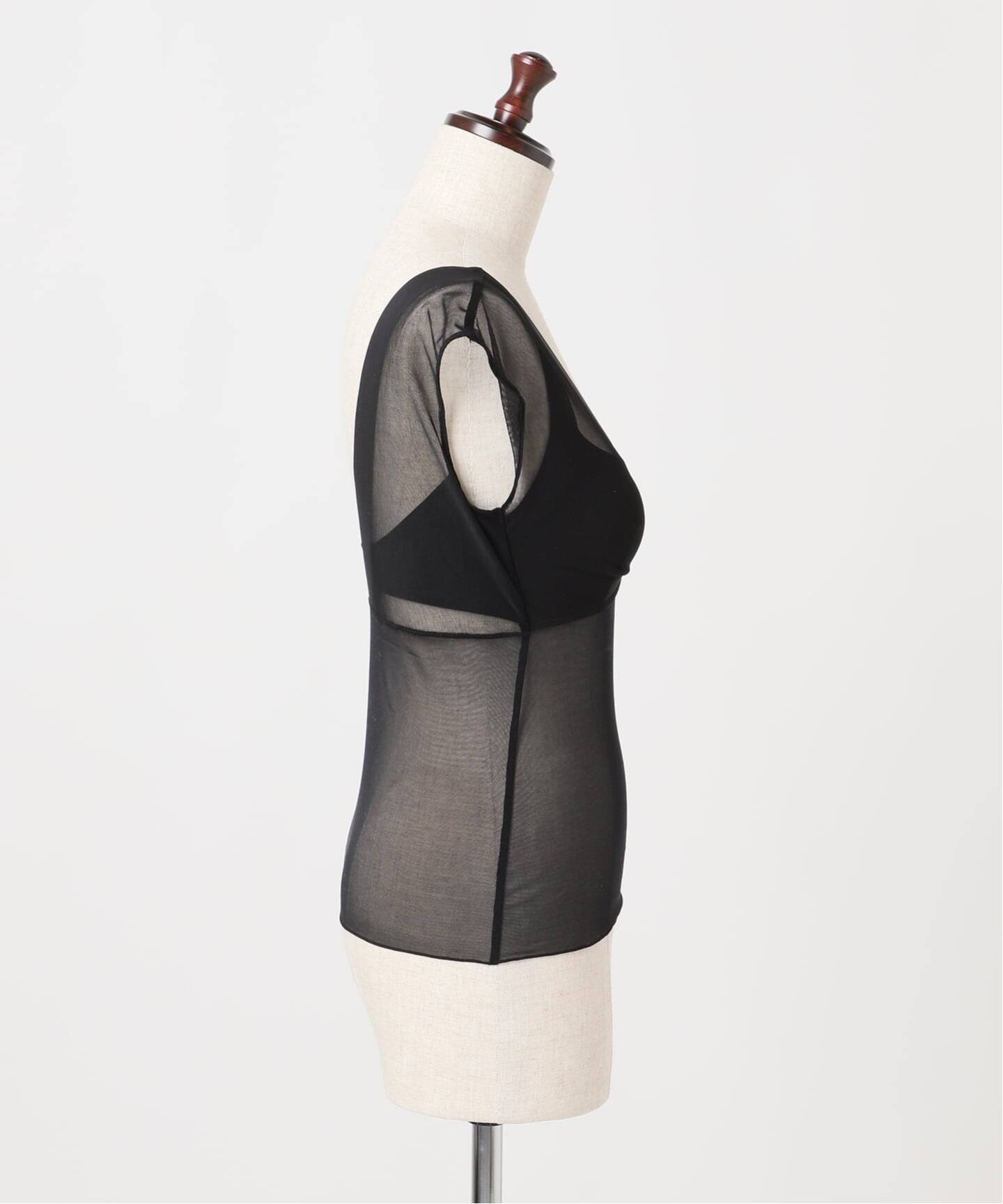 NICENICE MOMENT / ナイスナイスモーメント MESH FRENCH SL TOP