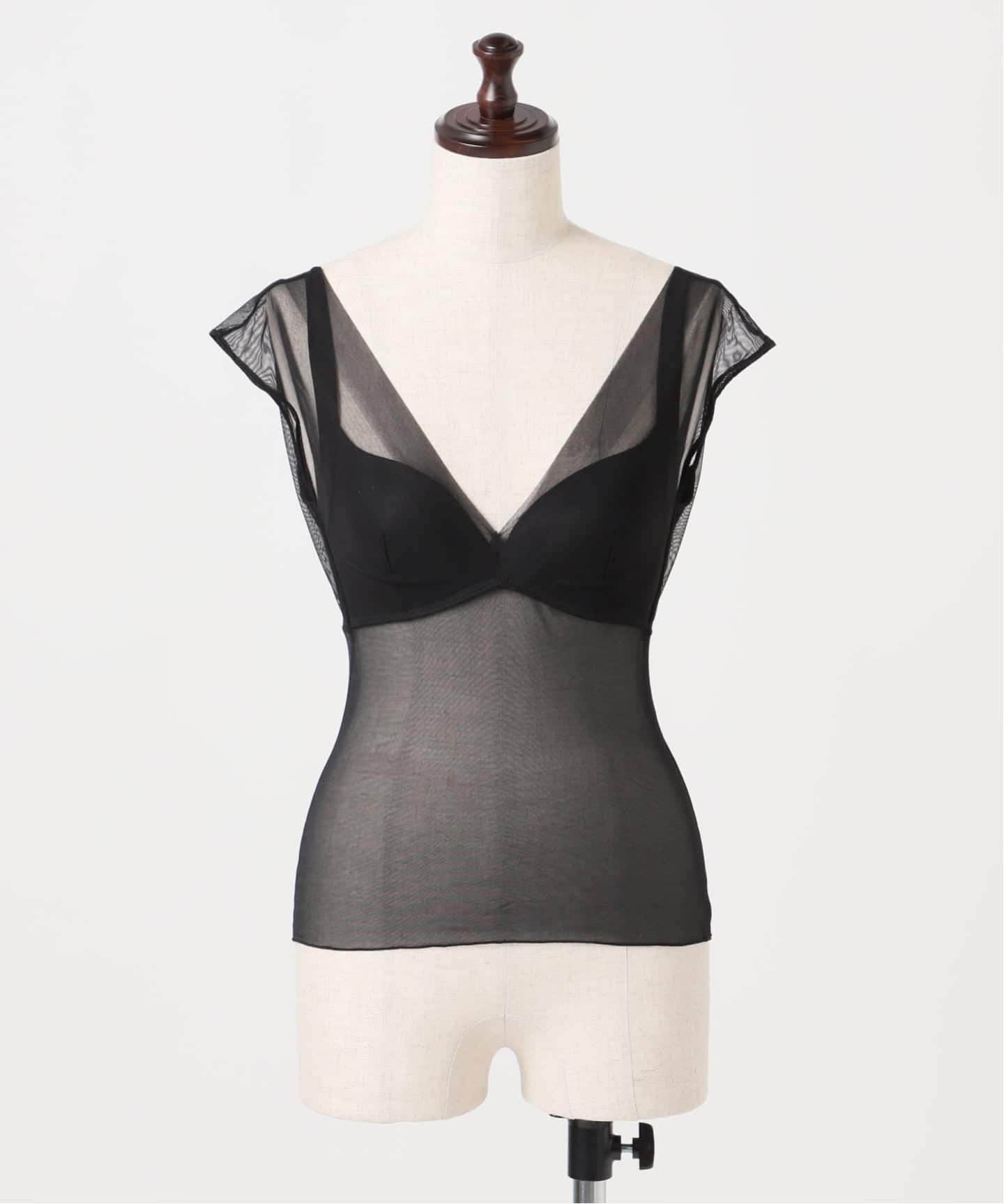 NICENICE MOMENT / MESH FRENCH SLTOP ブラウン 追加予約》NICENICE MOMENT / ナイスナイスモーメント MESH FRENCH SL