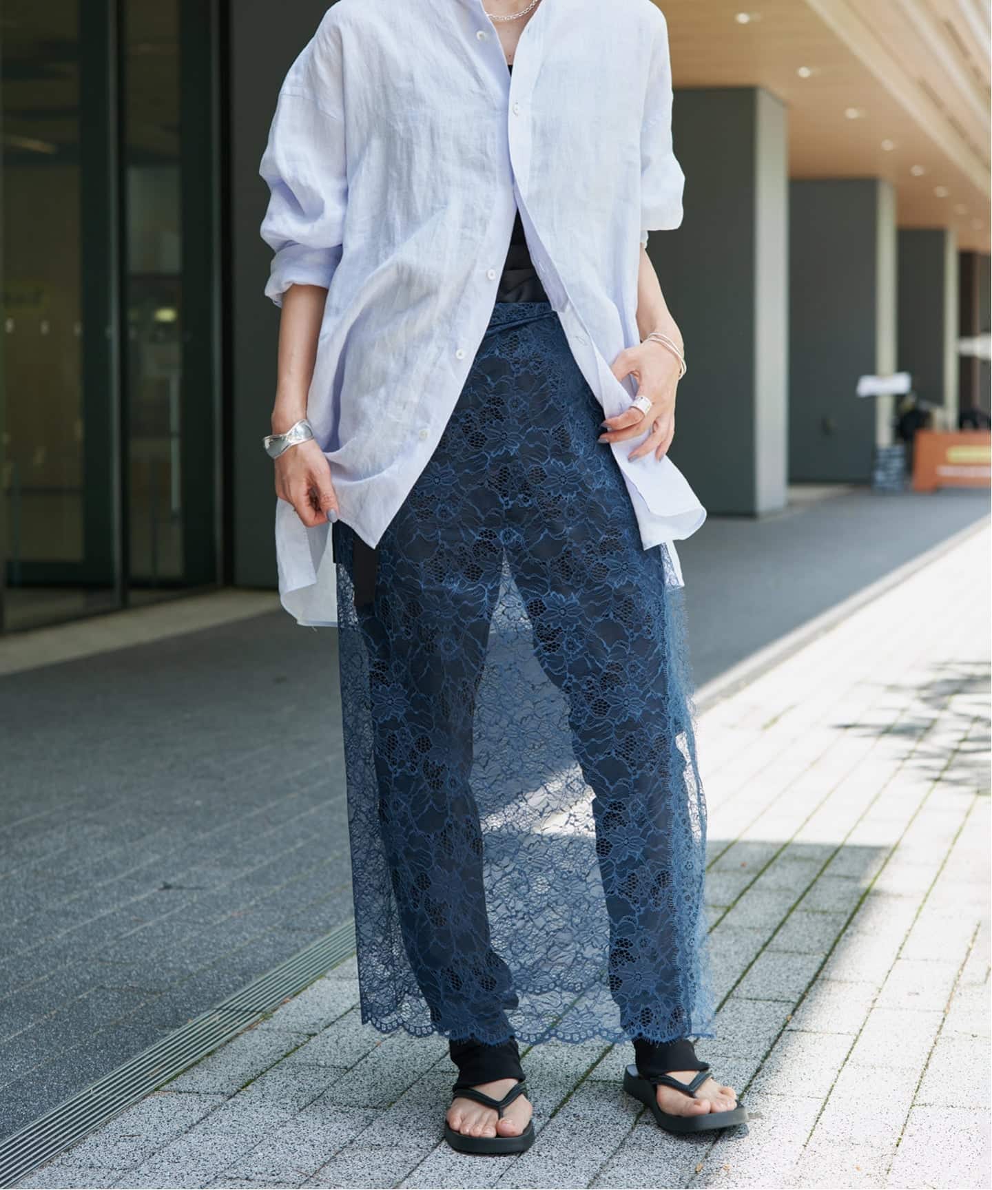 予約》Lace Overlay Scarf（その他ファッション小物）｜VERMEIL par