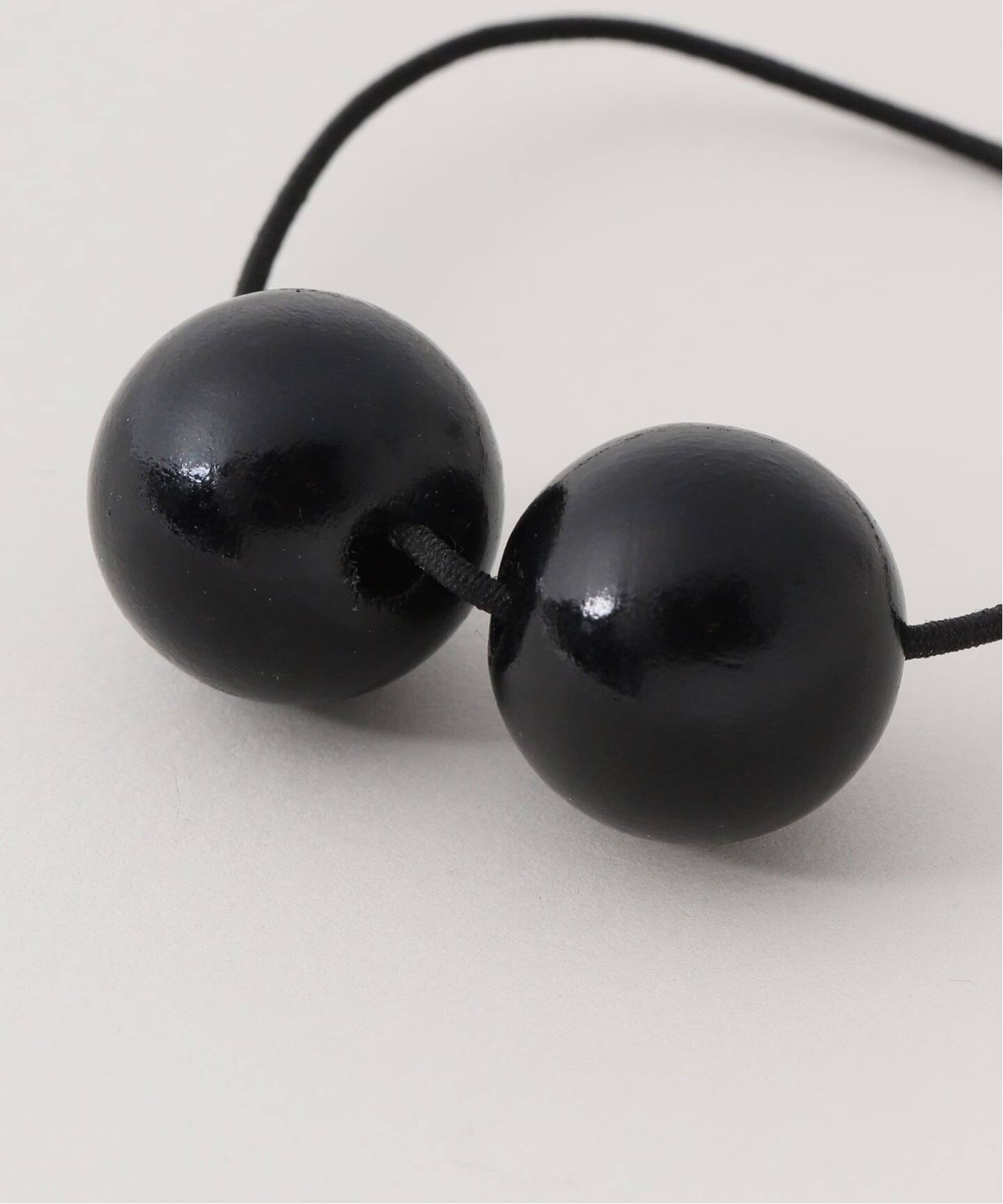 予約》SASKIA DIEZ WOOD HAIR TIE：ヘアゴム（ヘアアクセサリー