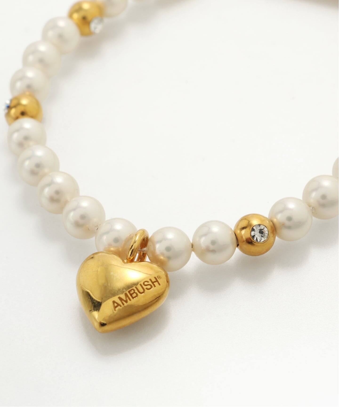 AMBUSH HEART CHARM PEARL BRACELET（その他アクセサリー）｜BOICE 