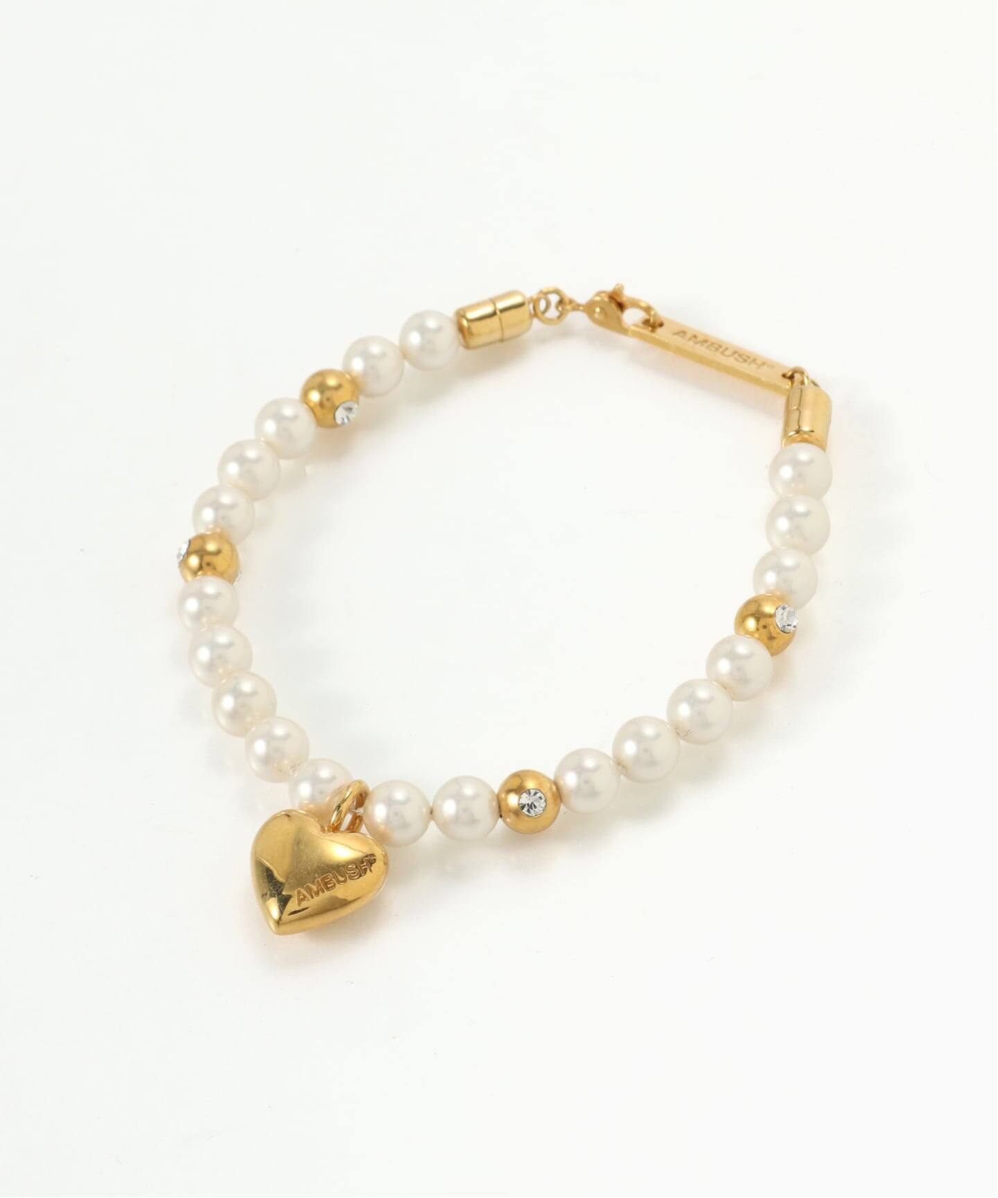 AMBUSH HEART CHARM PEARL BRACELET（その他アクセサリー）｜BOICE 