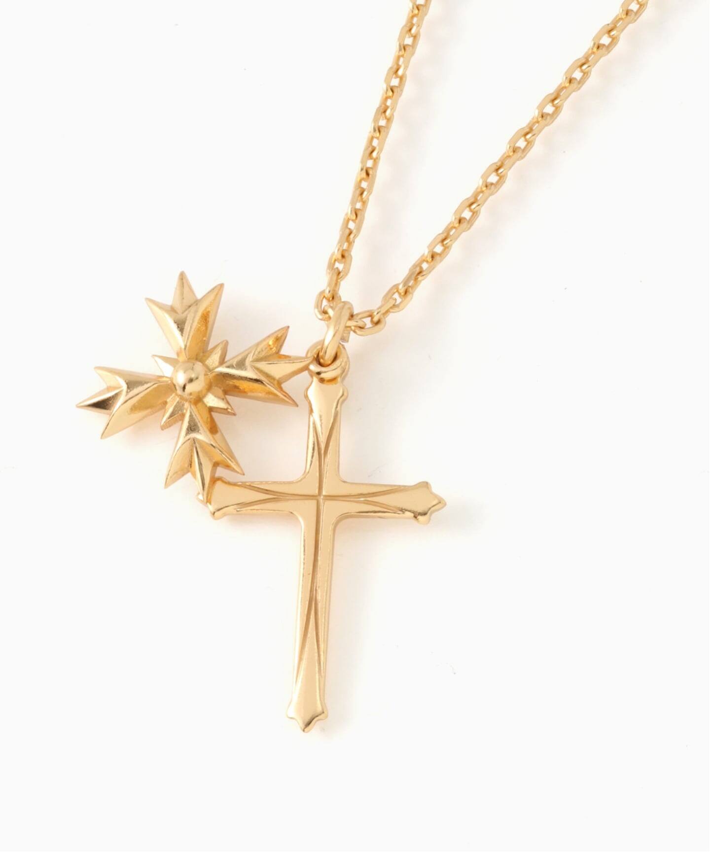 光*輪様 美品 エマヌエーレビコッキ 透かしクロス ネックレス ゴールド 925 Emanuele Bicocchi CREST + CROSS NECKLACE（ネックレス）｜BOICE FROM