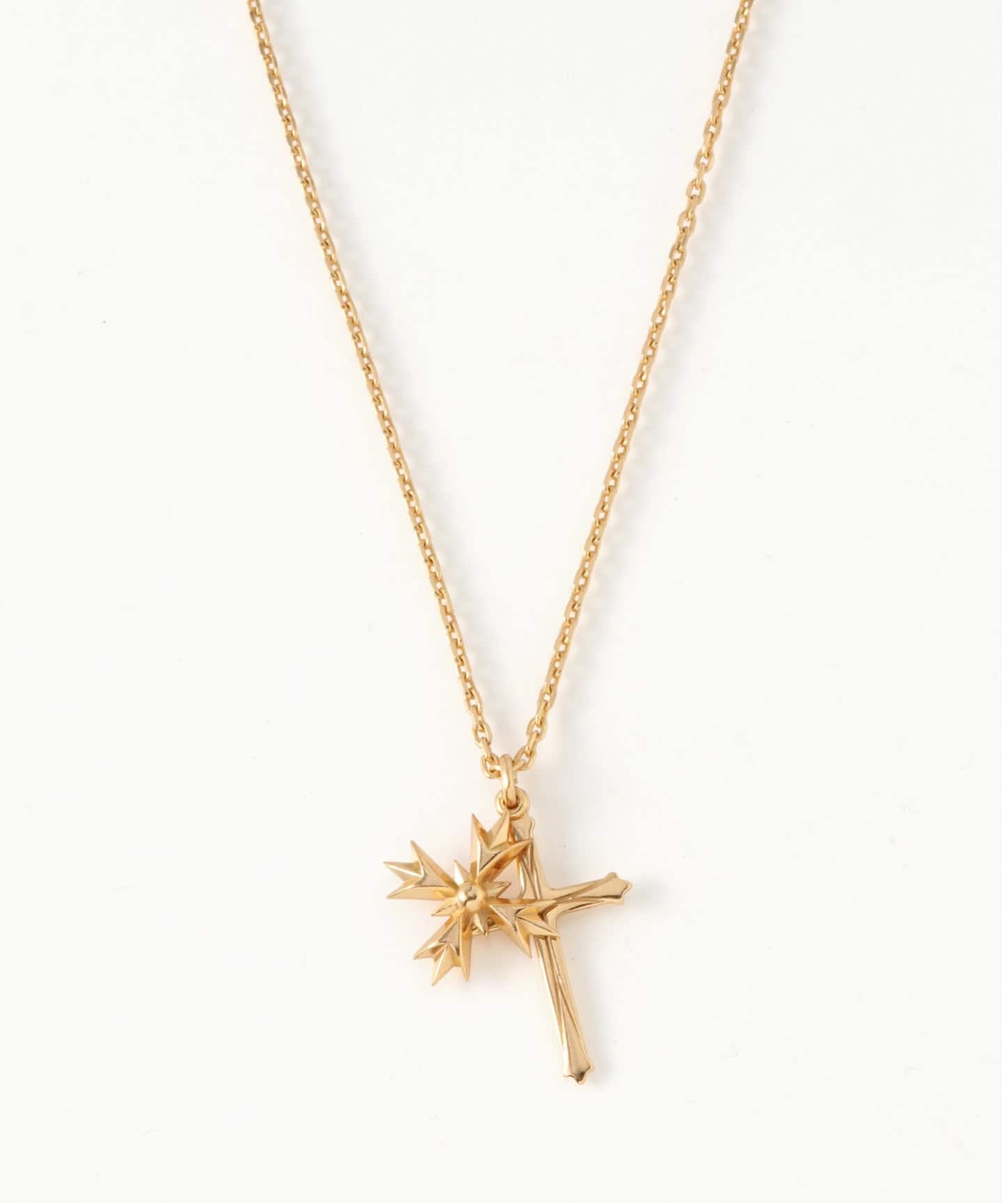 光*輪様 美品 エマヌエーレビコッキ 透かしクロス ネックレス ゴールド 925 Emanuele Bicocchi CREST + CROSS NECKLACE（ネックレス）｜BOICE FROM