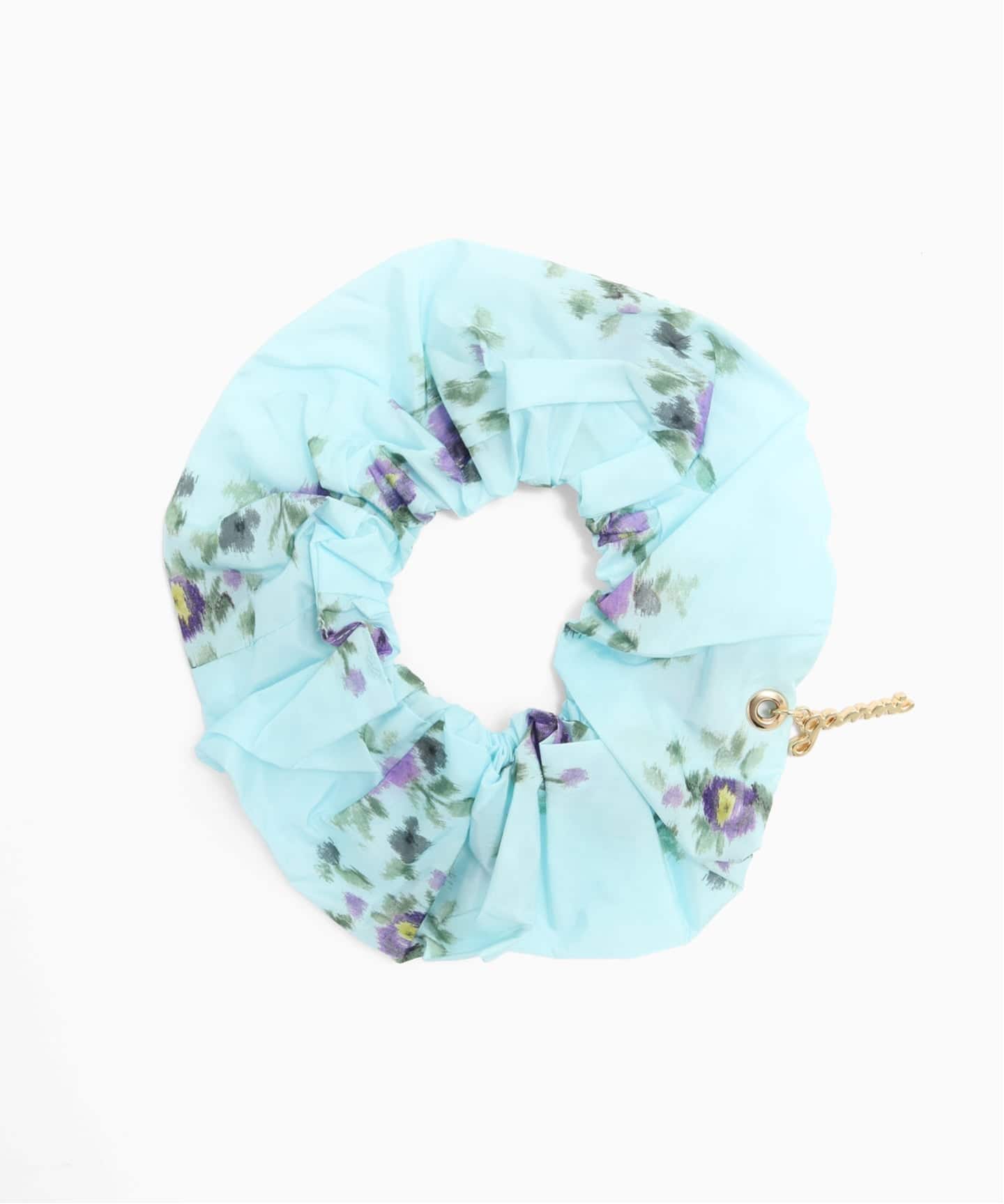 GANNI Scrunchie Printed Blue（ヘアアクセサリー）｜BOICE FROM