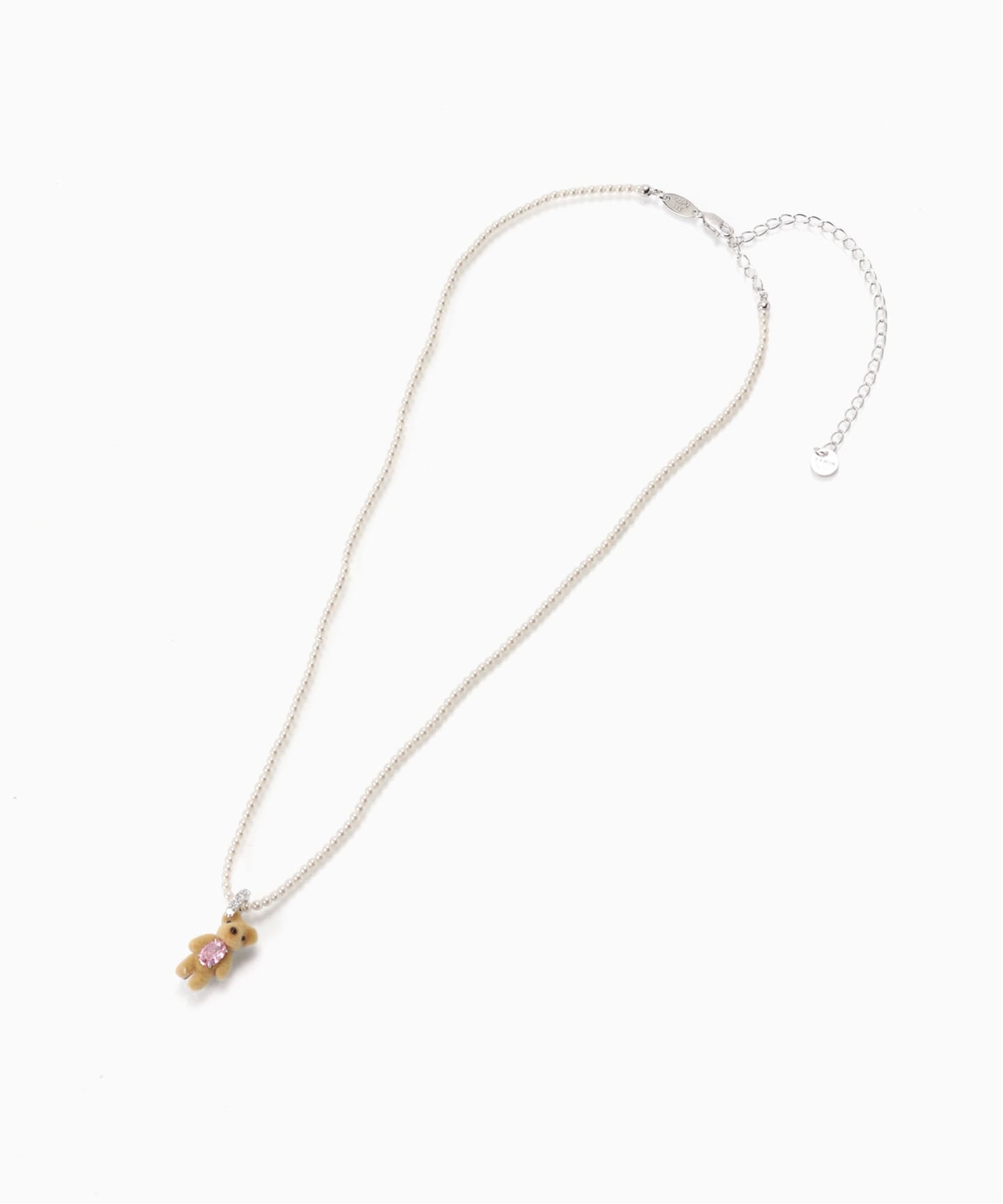 YVMIN Mini Flocked Bear Pearl Necklace（ネックレス）｜BOICE FROM