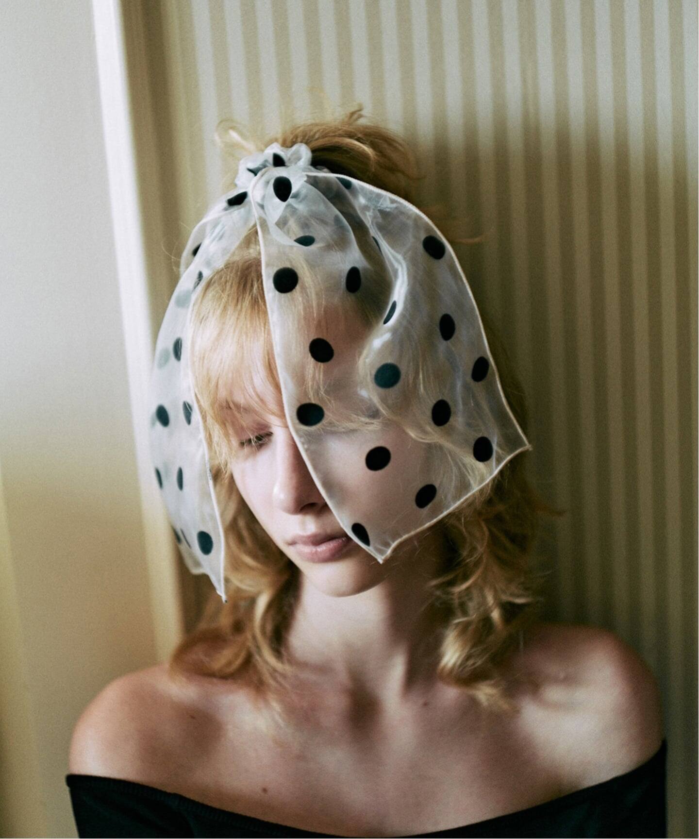 TRESSE sheer dot ribbon chouchou CH-19（ヘアアクセサリー）｜BOICE