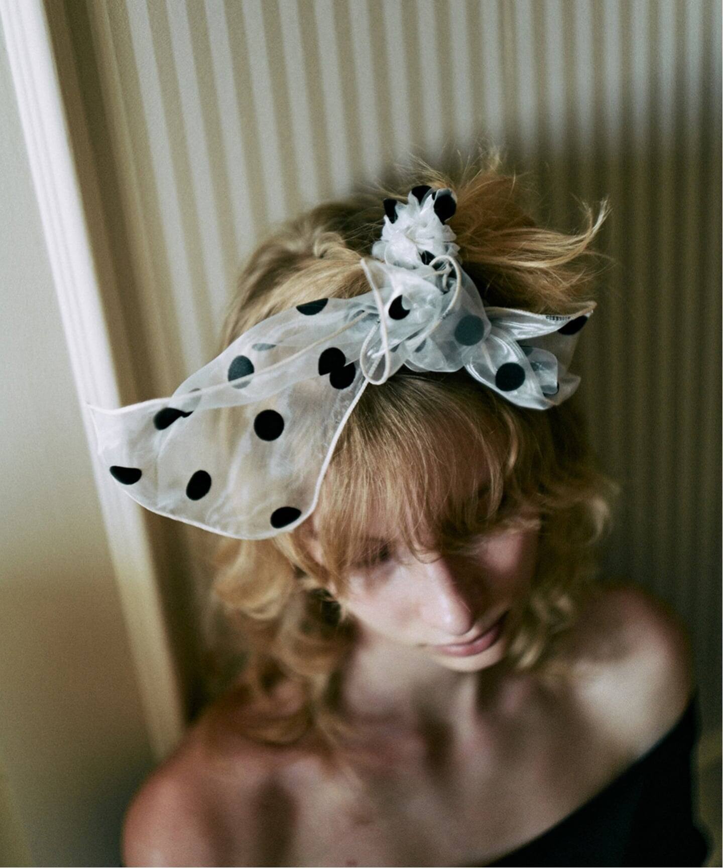 TRESSE sheer dot ribbon chouchou CH-19（ヘアアクセサリー）｜BOICE