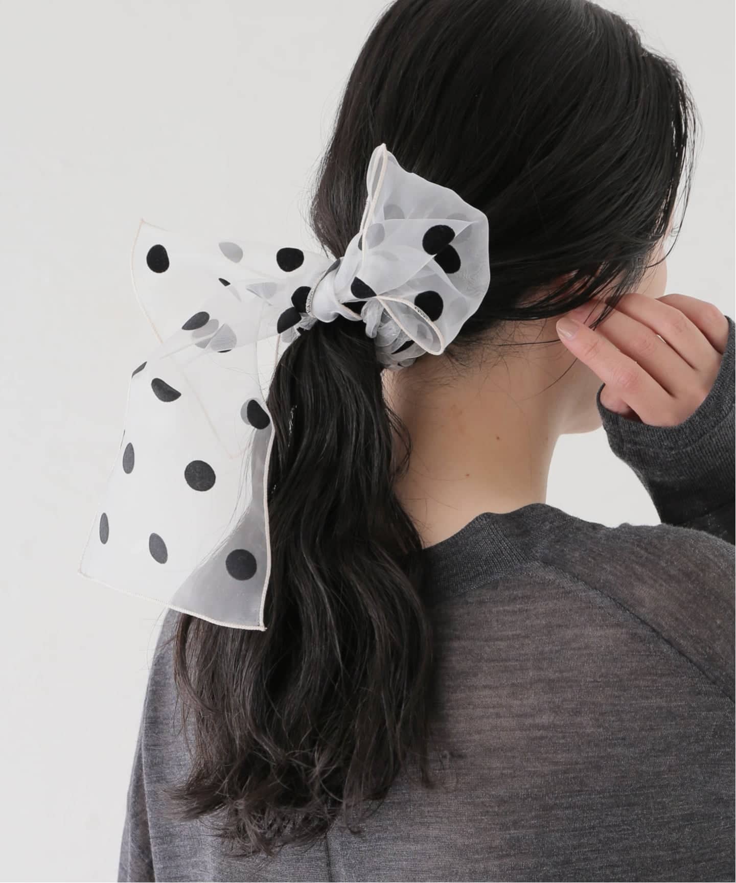 TRESSE sheer dot ribbon chouchou CH-19（ヘアアクセサリー）｜BOICE