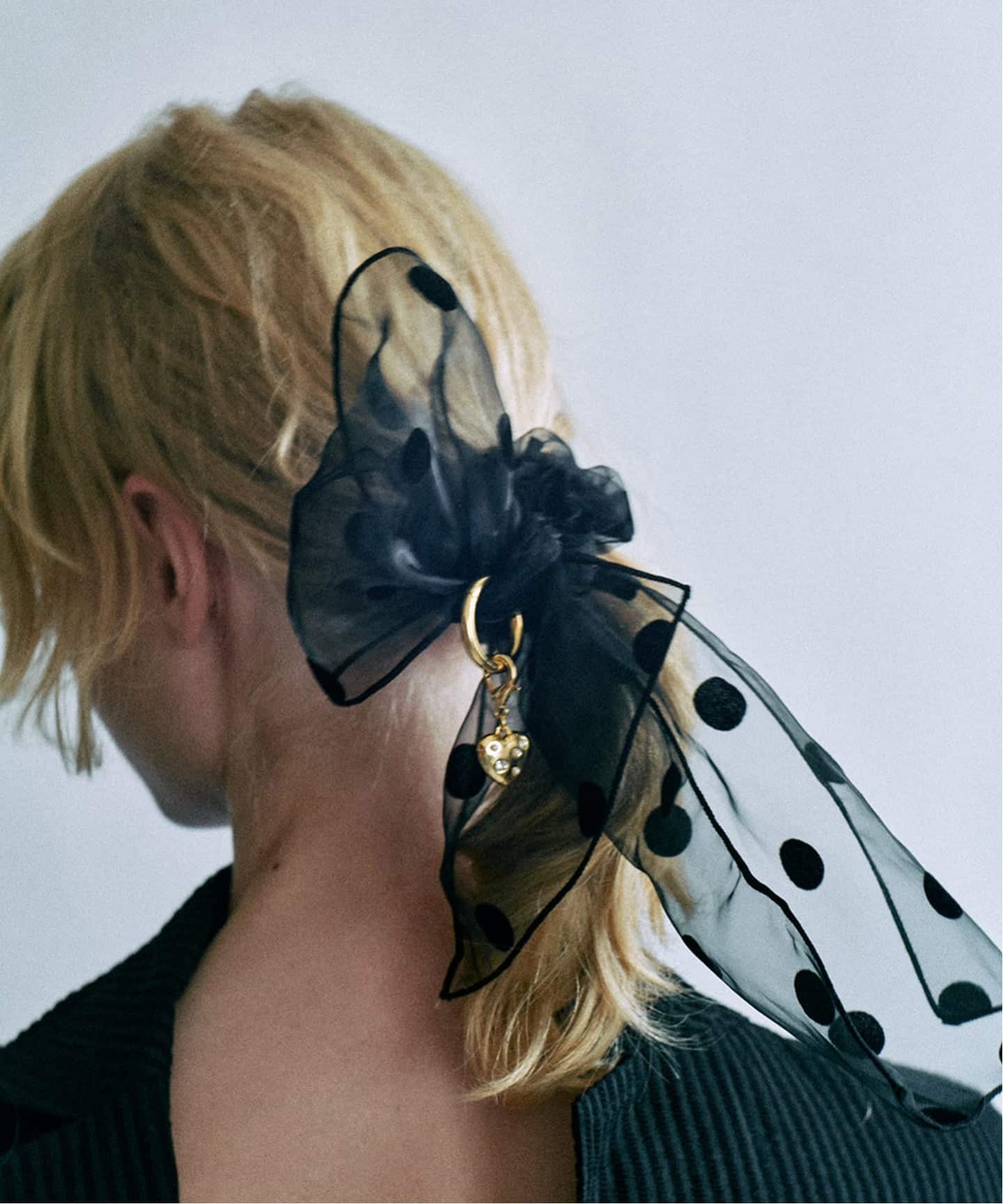 TRESSE sheer dot ribbon chouchou CH-19（ヘアアクセサリー）｜BOICE
