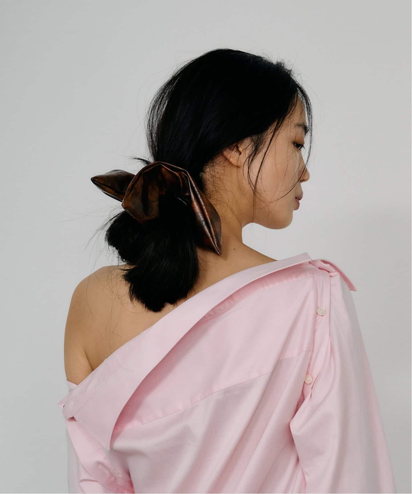 heyep Vintage Faux Leather Square Scrunchie hp03926（ヘア