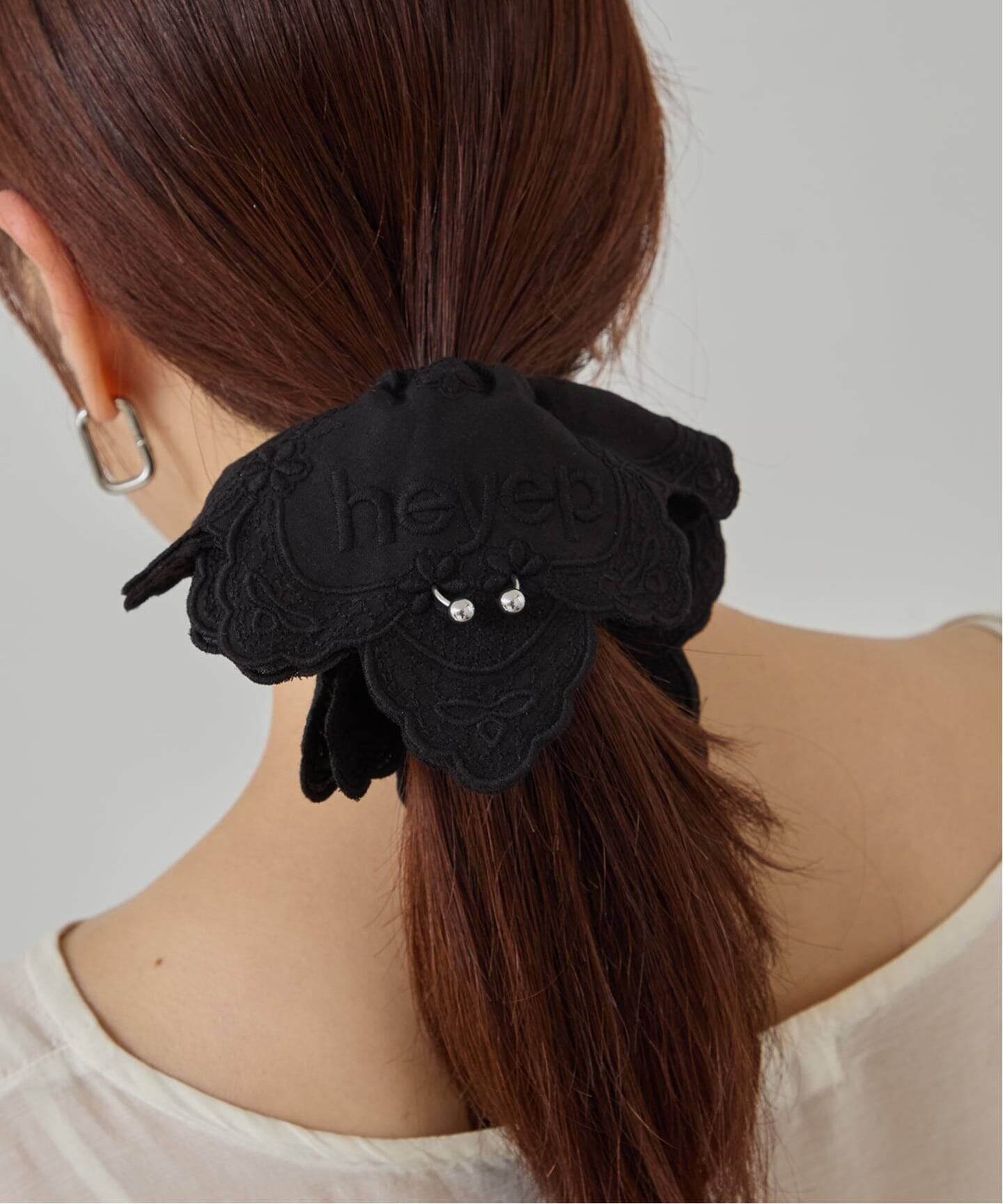 heyep Pierced Lace Scrunchie hp04426（ヘアアクセサリー）｜BOICE