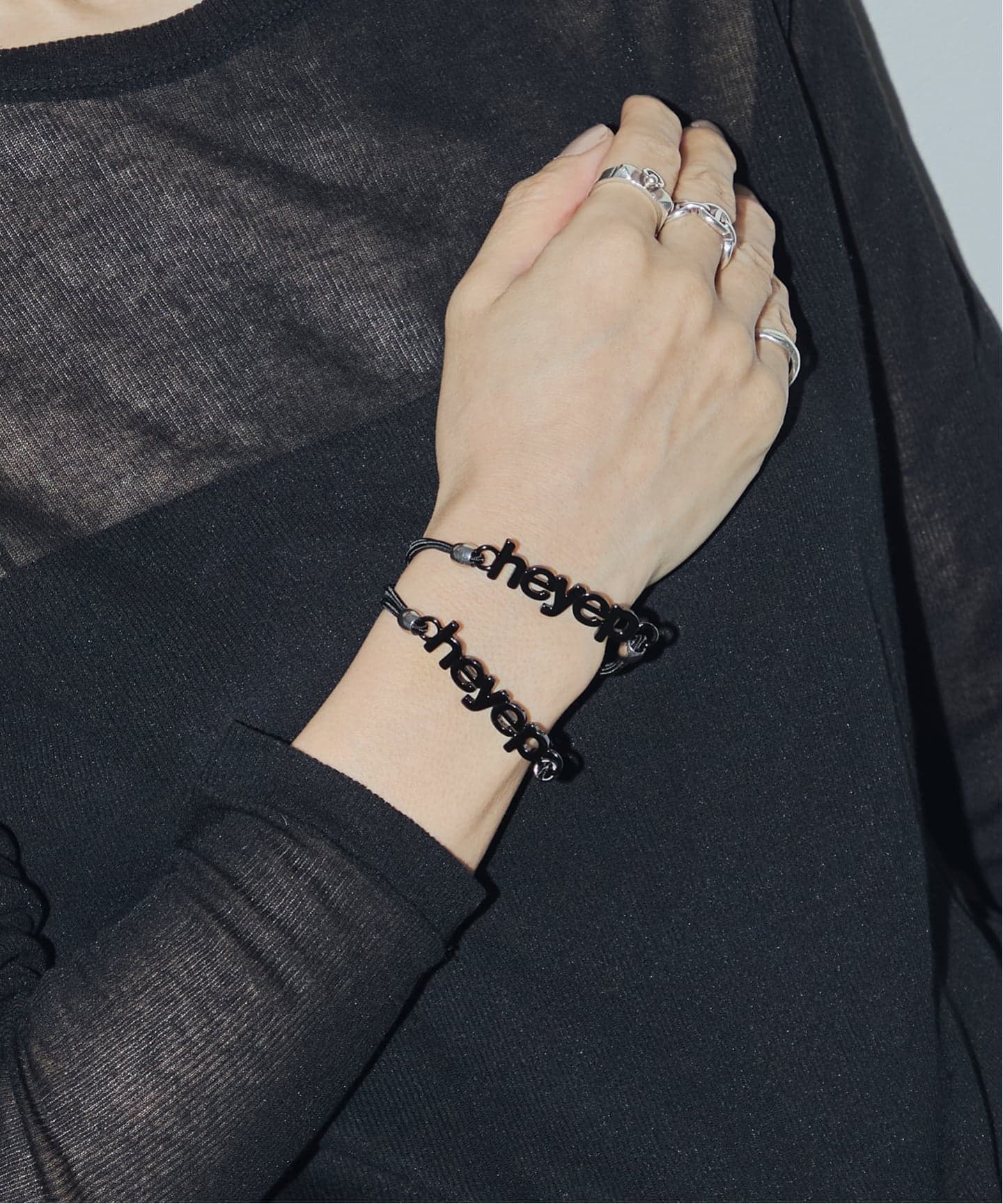 heyep heyep Logo Hair Ties (2-piece) hp07126（ヘアアクセサリー