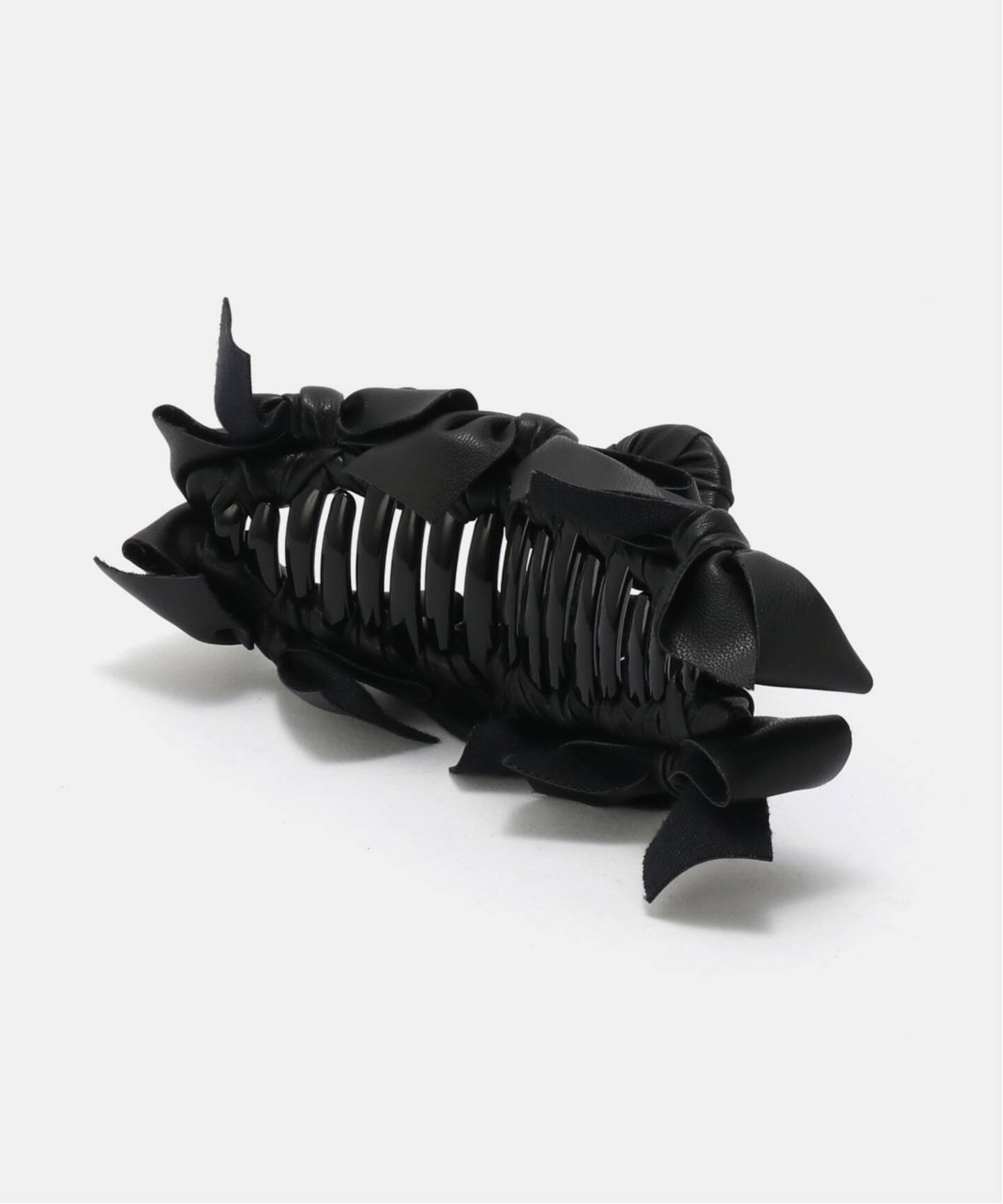 追加】TRESSE Leather Ruban Clip in Black（ヘアアクセサリー