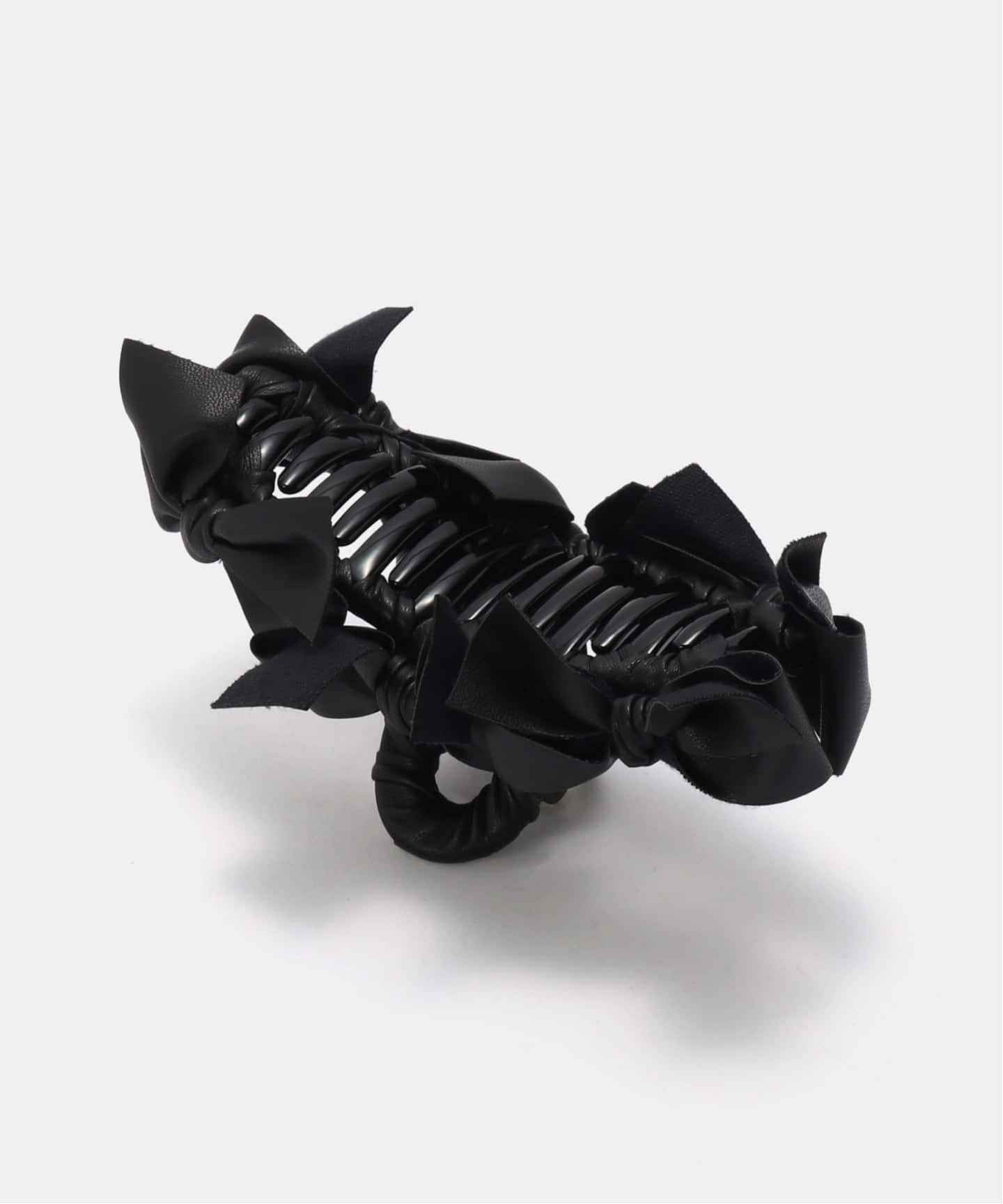 追加】TRESSE Leather Ruban Clip in Black（ヘアアクセサリー