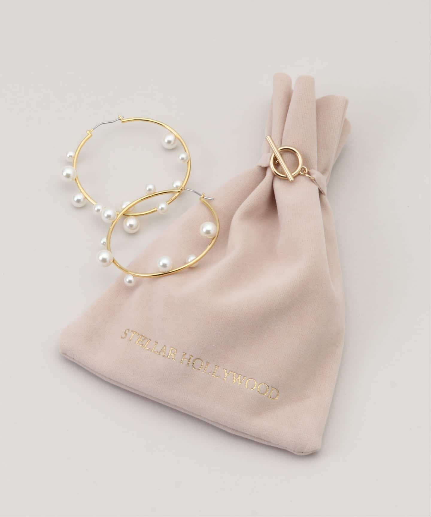 STELLAR HOLLYWOOD/ステラハリウッド シェルパールフープピアス