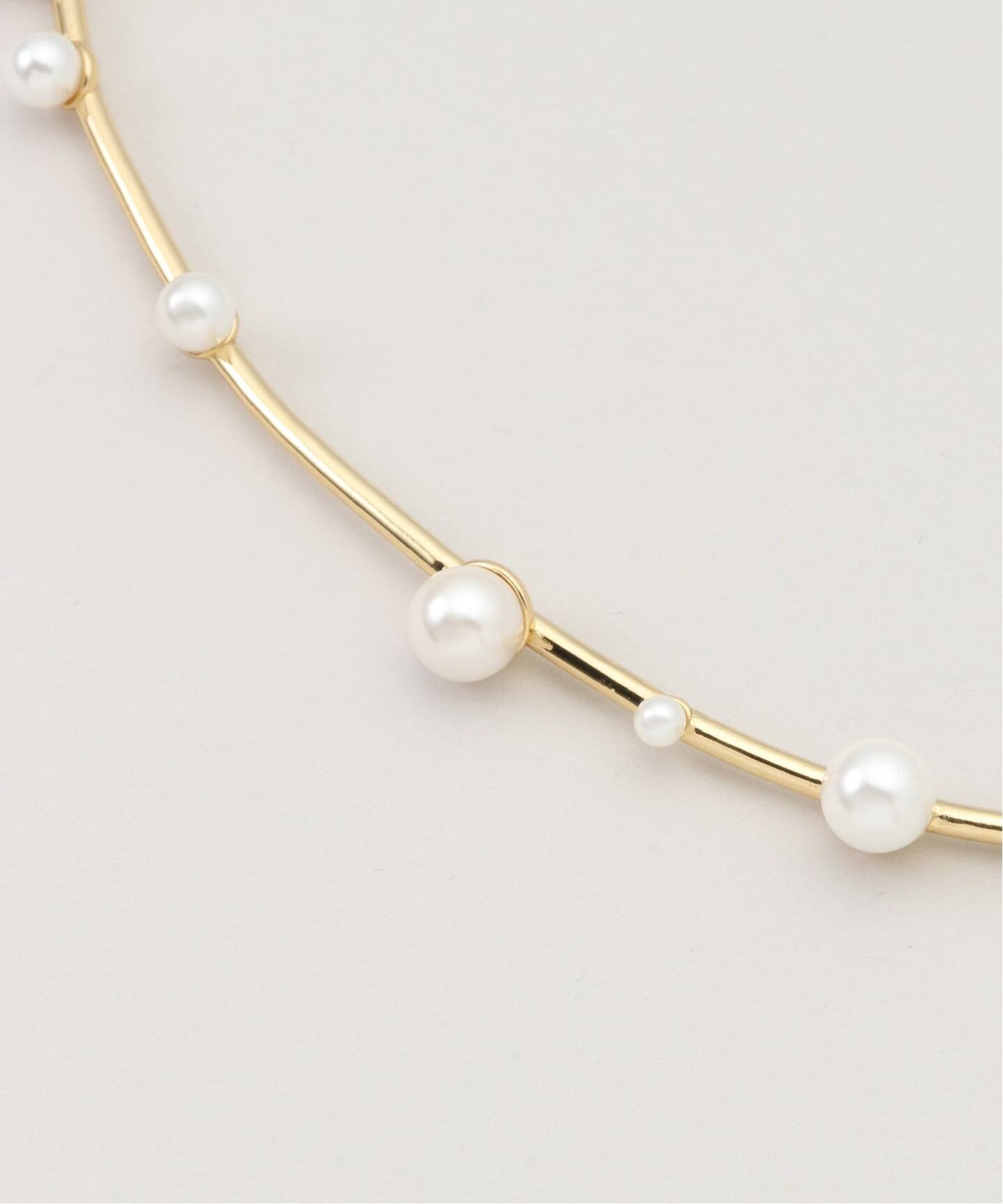 STELLAR HOLLYWOOD/ステラハリウッド シェルパールラインネックレス