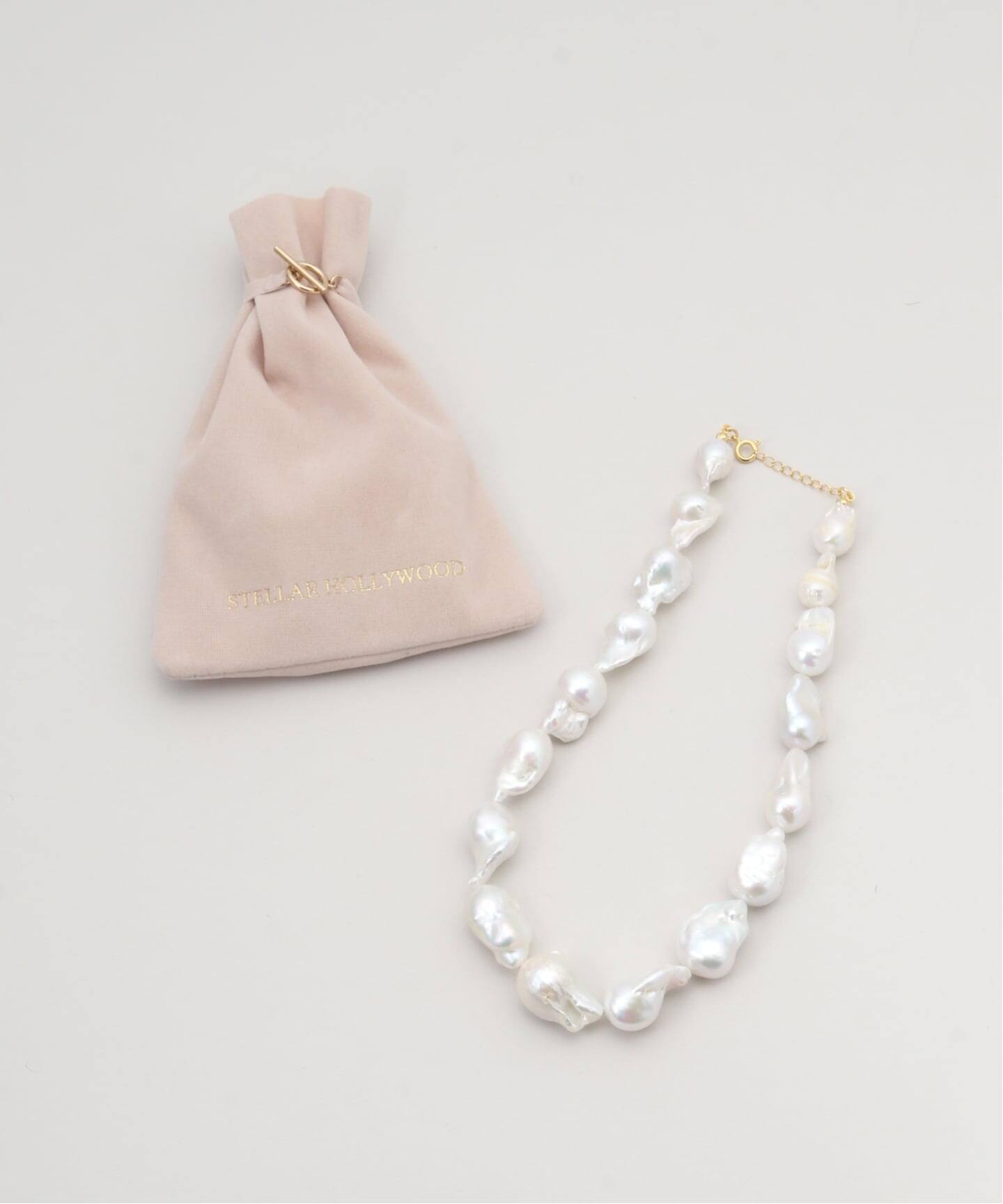 STELLAR HOLLYWOOD/ステラハリウッド ビッグバロックパールネックレス