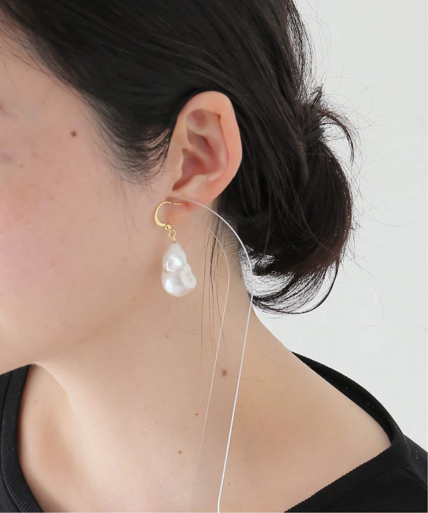 STELLAR HOLLYWOOD/ステラハリウッド ビッグバロックパールピアス