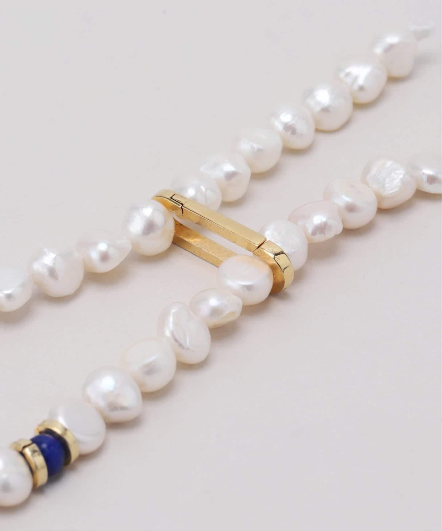 予約》EO / イオ Pearl & Lapis Lazuli ラリアットネックレス