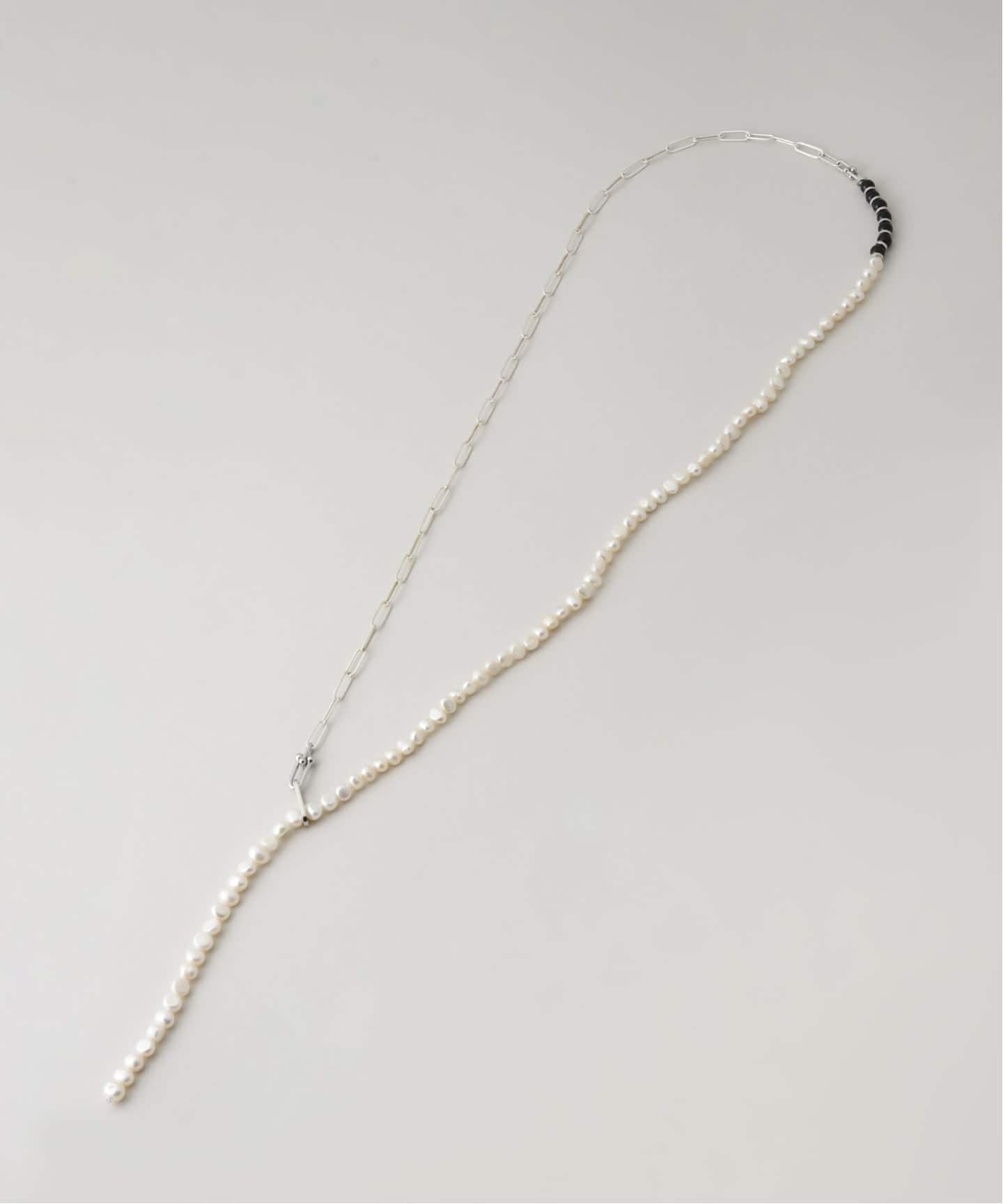 EO / イオ Pearl&PC Chain Lariat Necklace with O（ネックレス