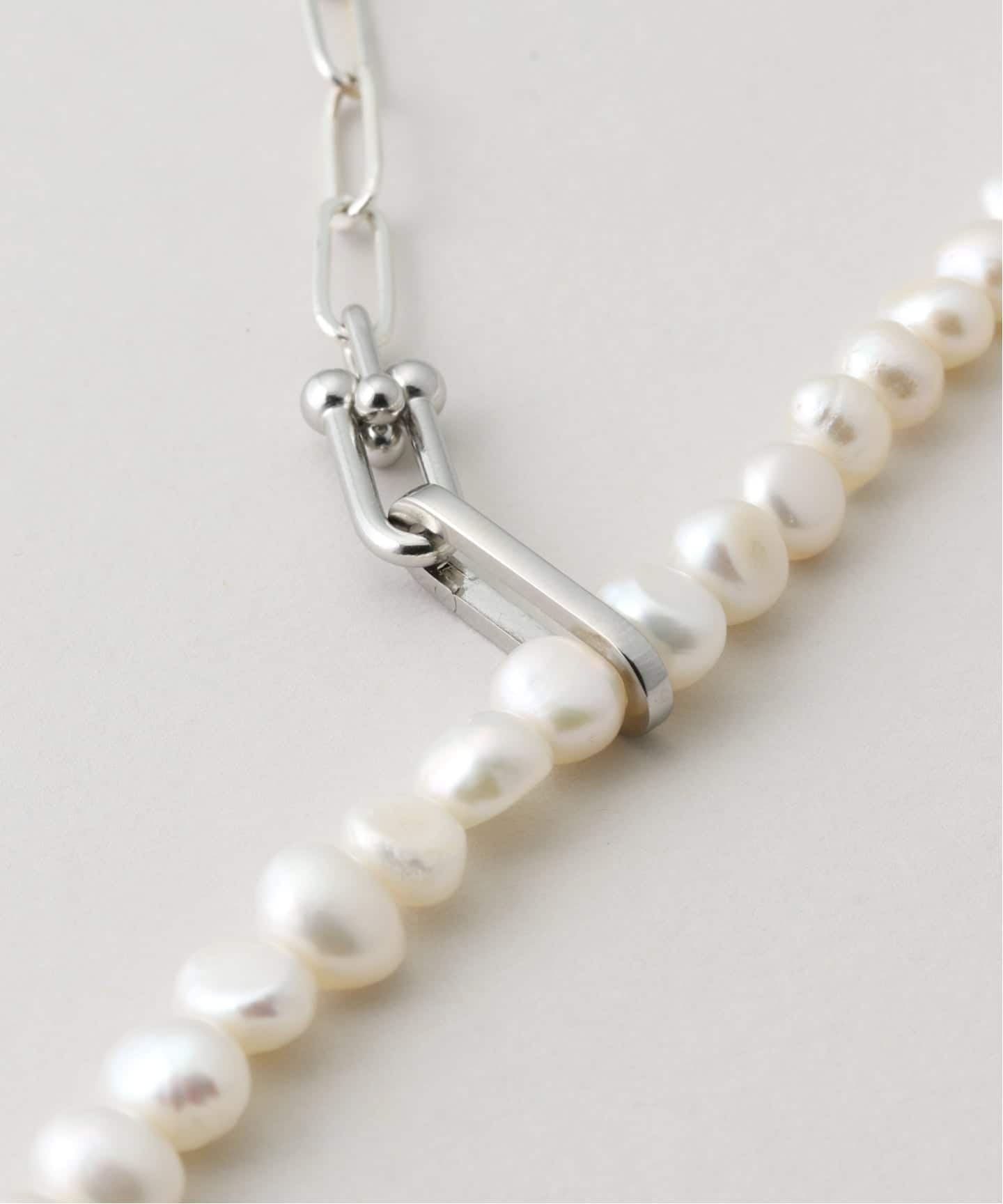 EO / イオ Pearl&PC Chain Lariat Necklace with O（ネックレス