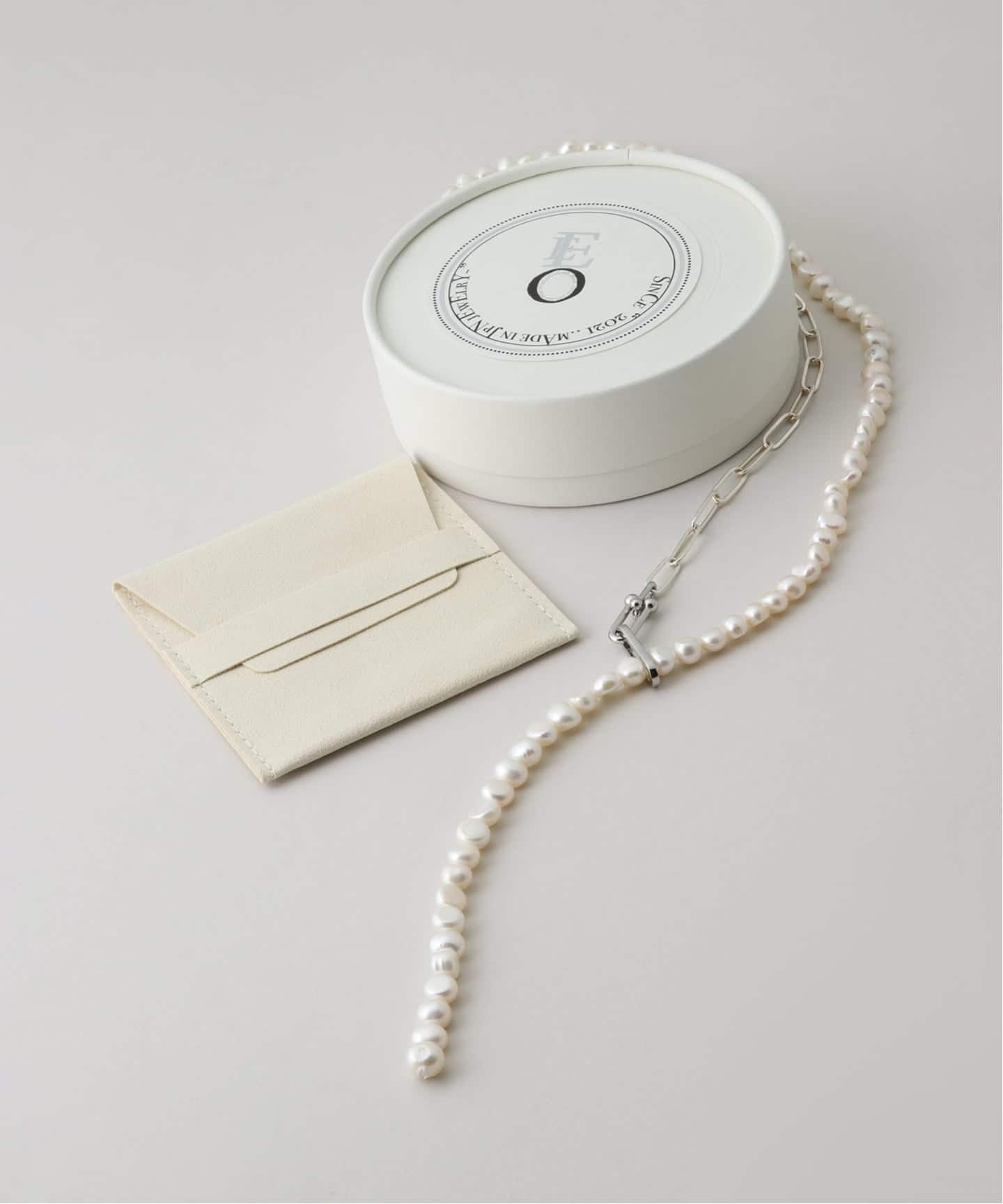EO / イオ Pearl&PC Chain Lariat Necklace with O（ネックレス