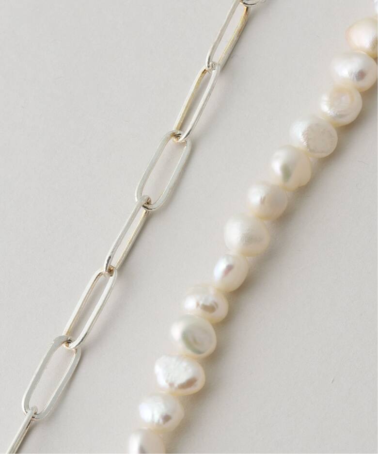 EO / イオ Pearl&PC Chain Lariat Necklace with O（ネックレス 
