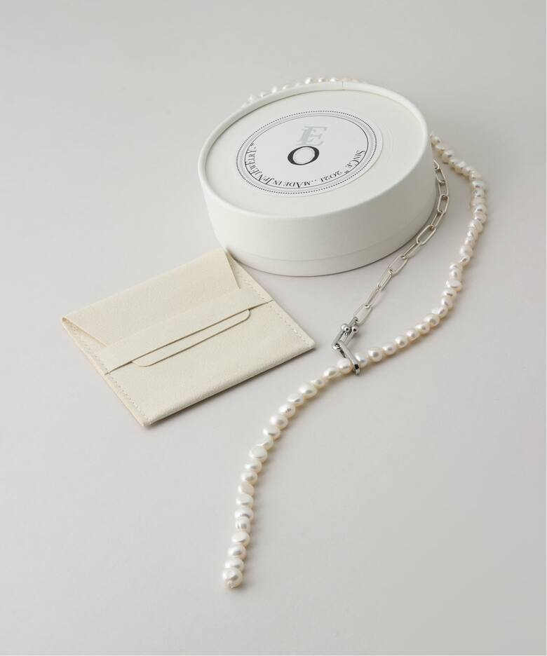 EO / イオ Pearl&PC Chain Lariat Necklace with O（ネックレス 
