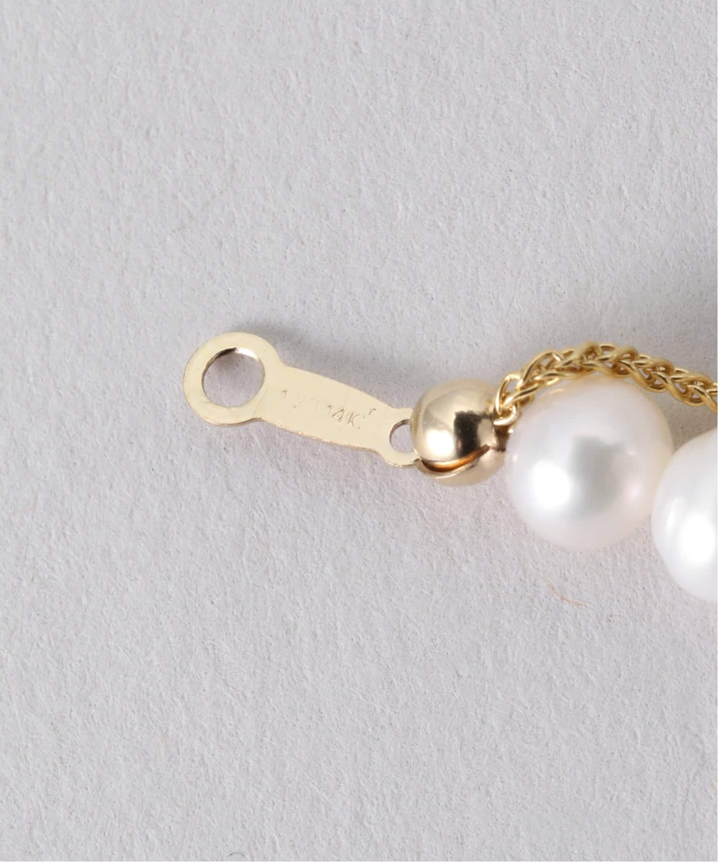 jour en jour リボンと真珠のネックレス jour couture / ジュール クチュール 別注パール*チェーンネックレス