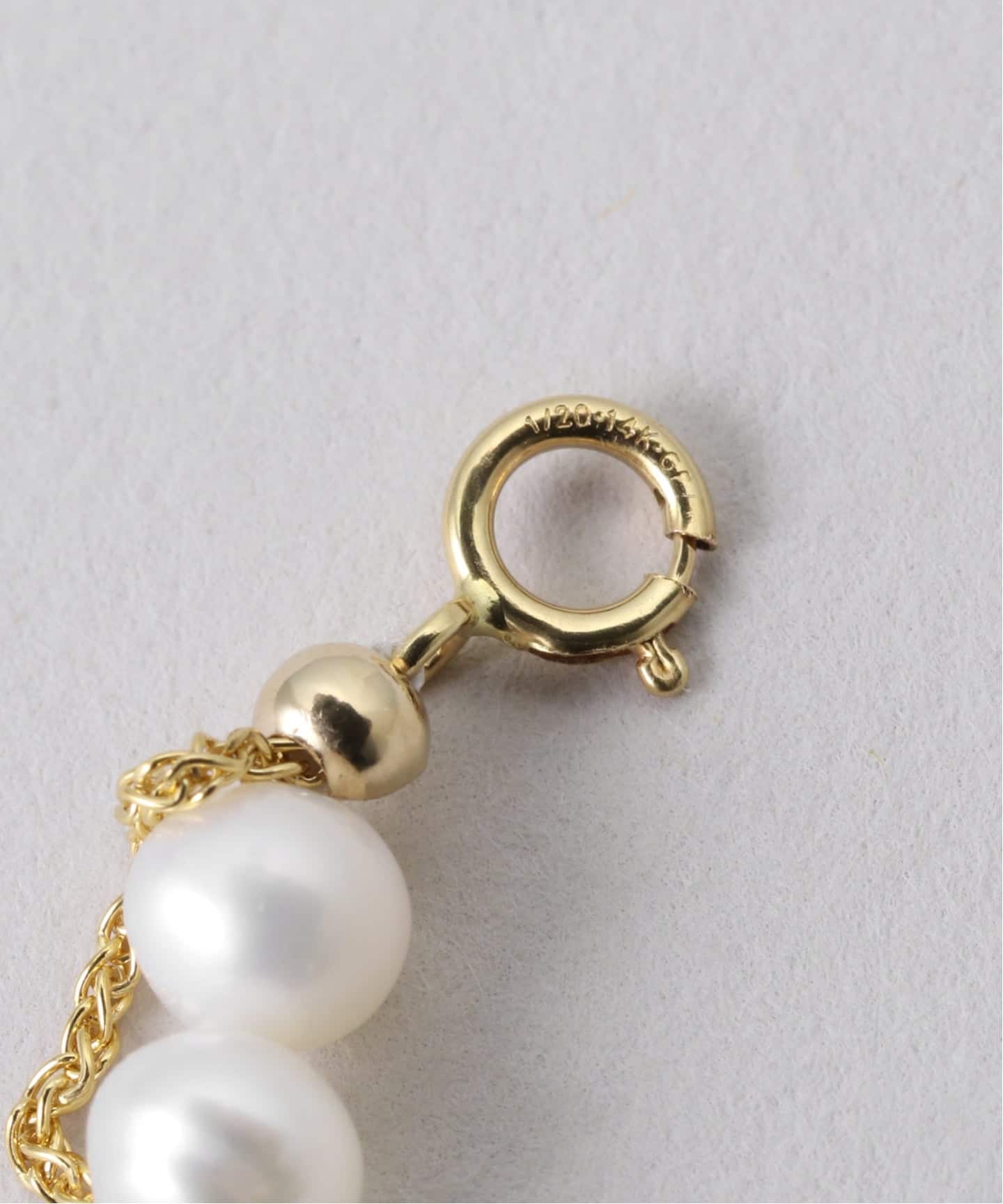 jour en jour リボンと真珠のネックレス jour couture / ジュール クチュール 別注パール*チェーンネックレス