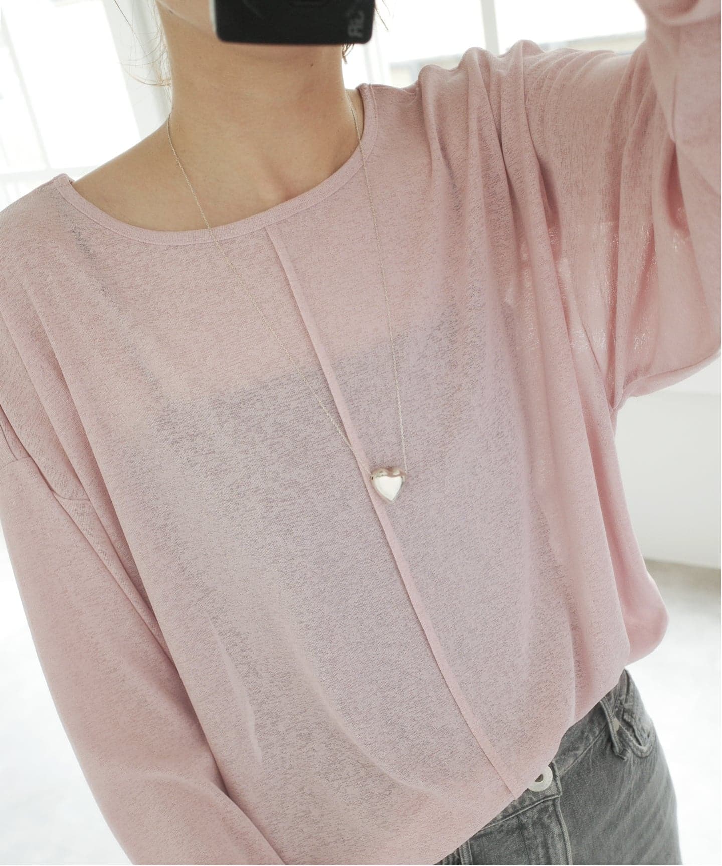 追加3》BASENOTES / ベースノート 65cm tiny chain heart NC BN-H006