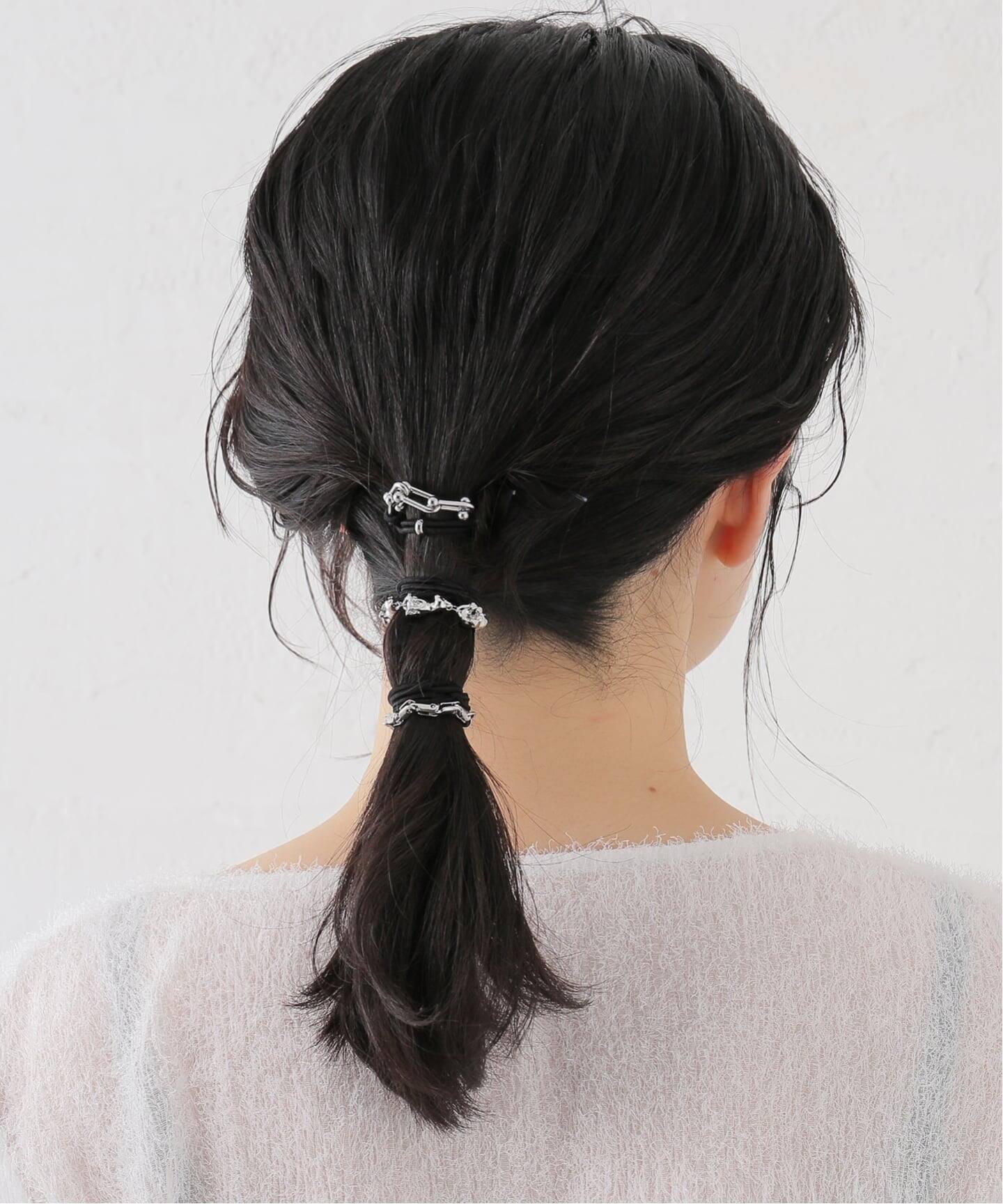 heyep/ヘイップ】 Cat&Meral Parts Hair Ties 3 Piece（ヘア