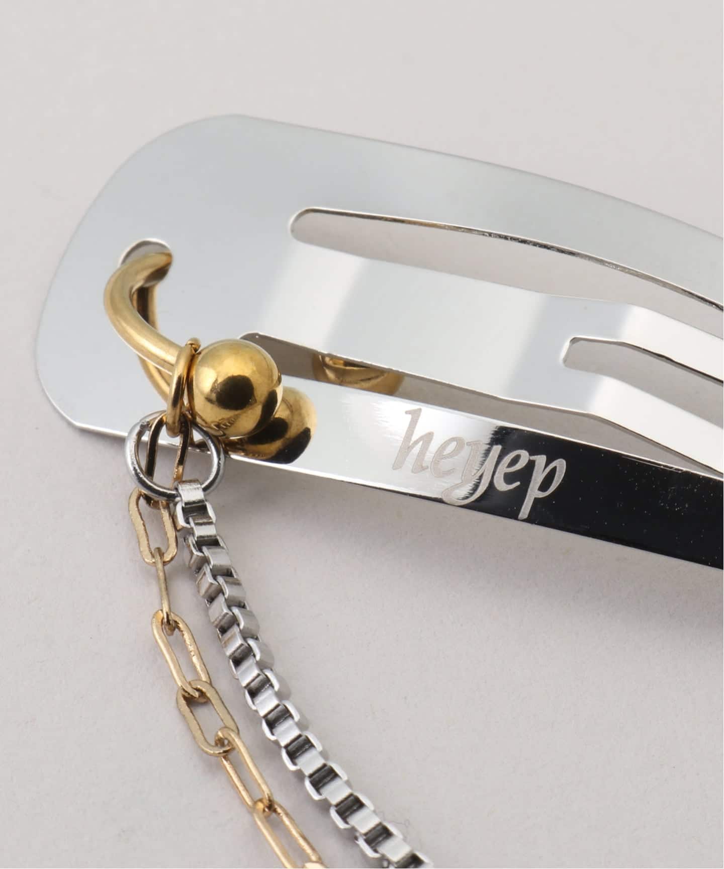 heyep / ヘイップ Pierced Chain Hair Clip 2piece（ヘアアクセサリー