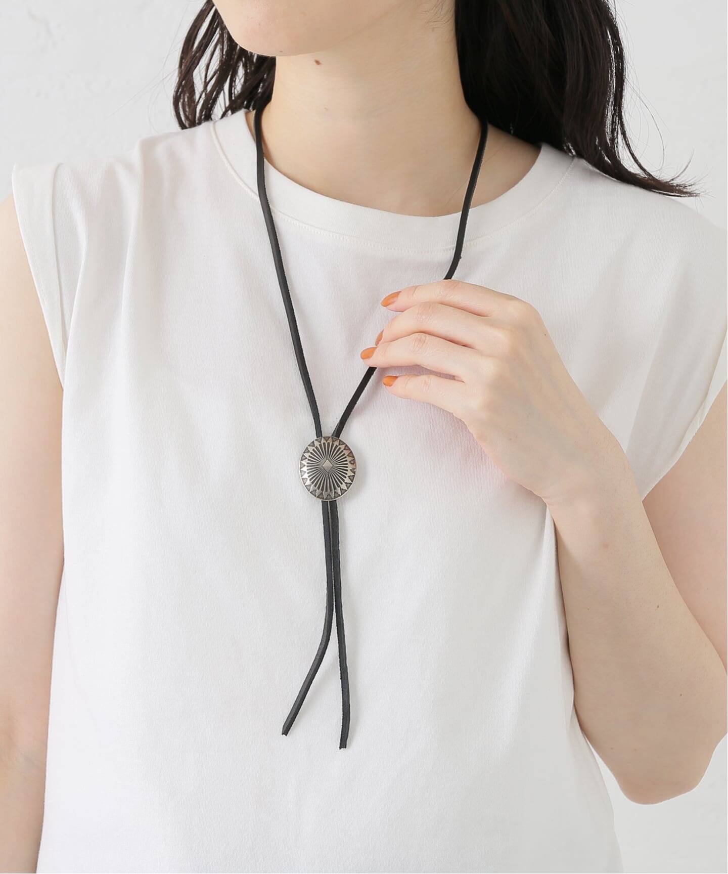 YUKETEN/ユケテンLEATHER BOLO TIE W CONCHO（その他アクセサリー 