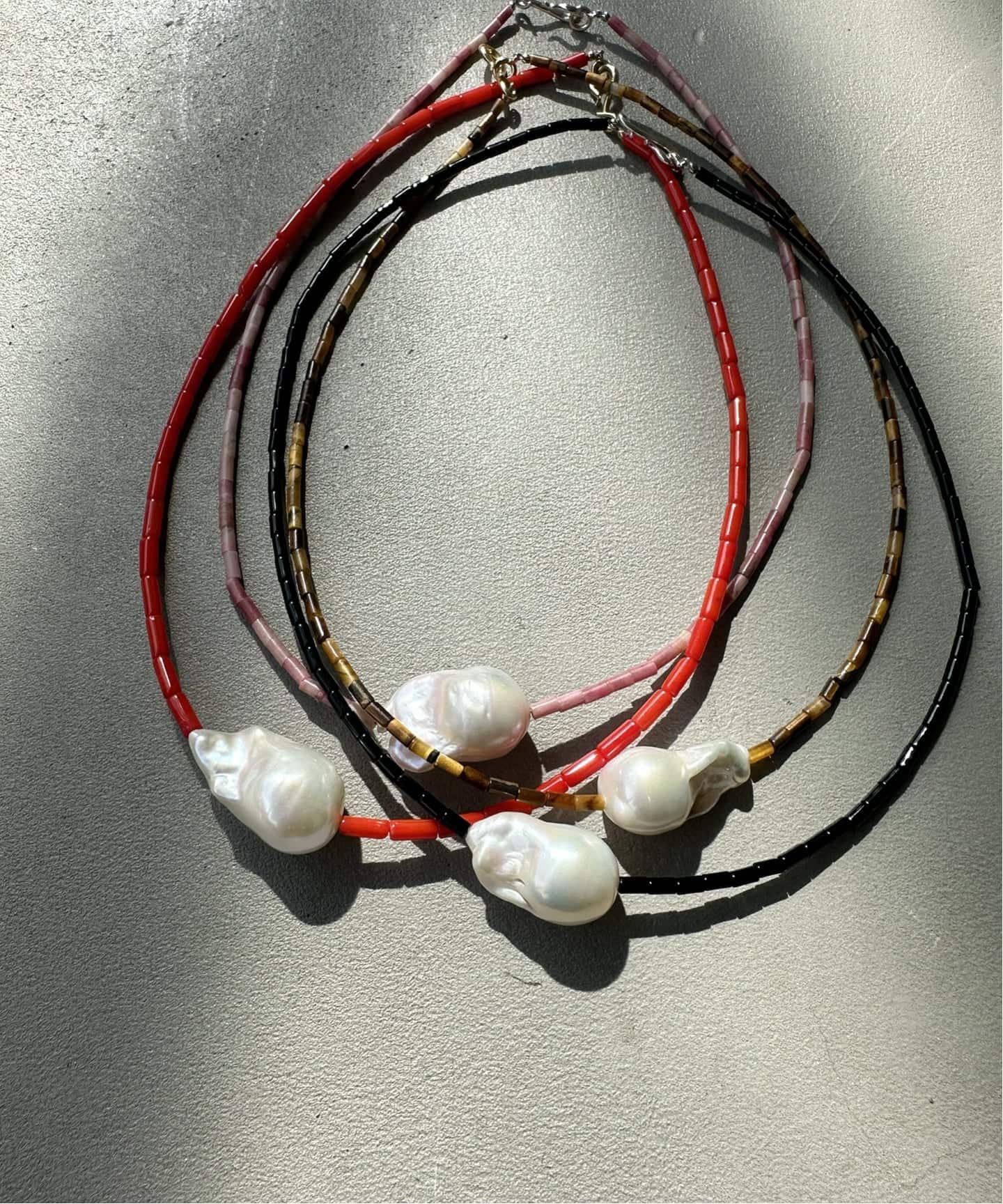 PREEK プリークパール ネックレスチョーカー PREEK/プリーク Baroque pearl stone line choker ネックレス