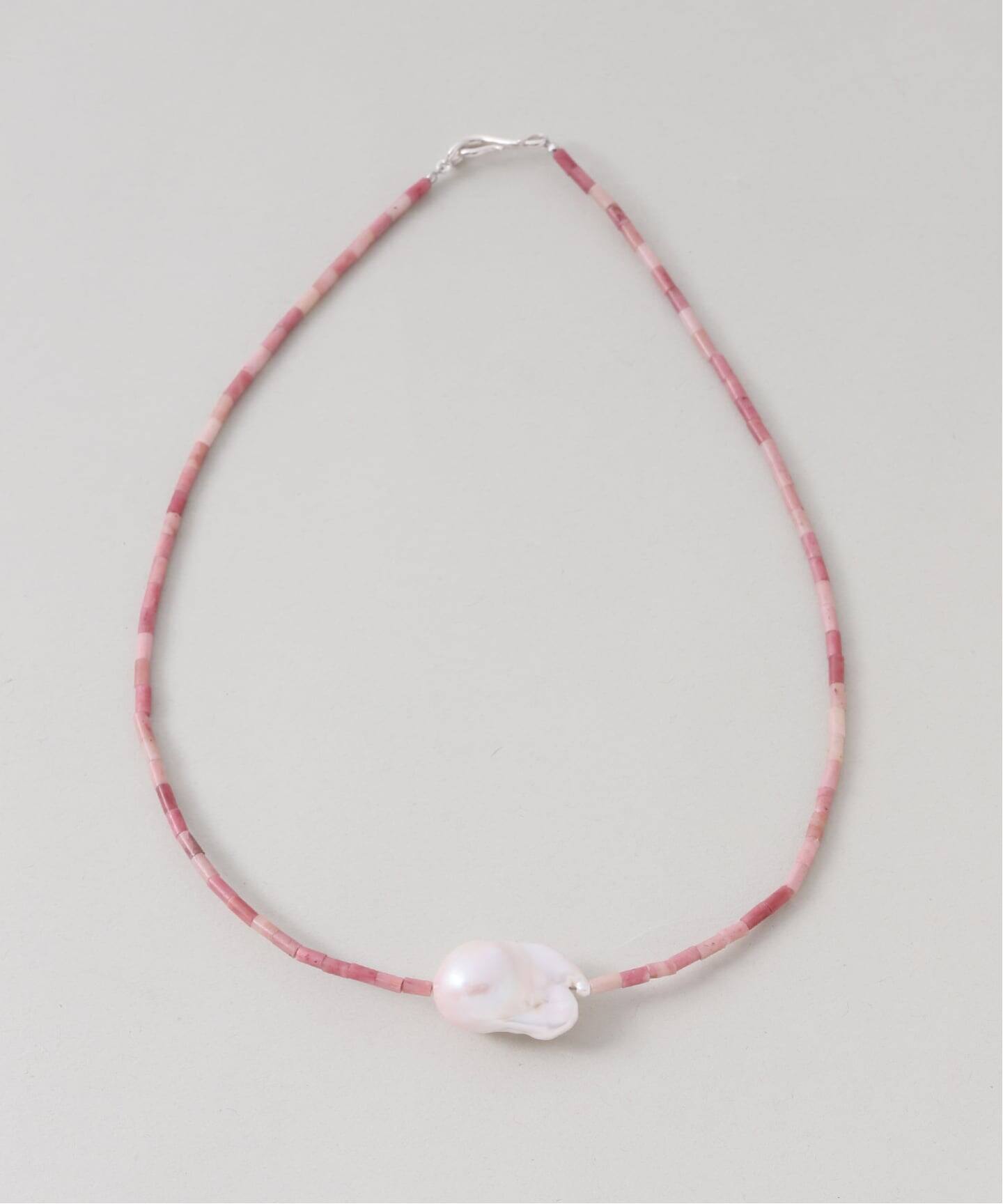 PREEK/プリーク Baroque pearl stone line choker ネックレス